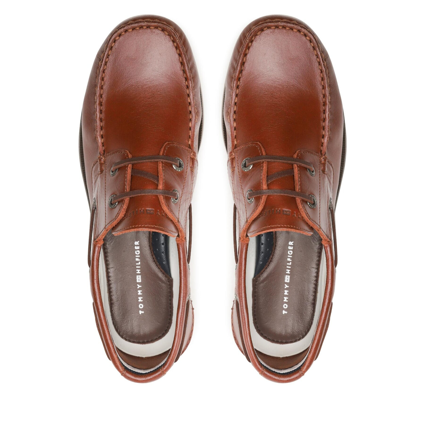 Tommy Hilfiger Мокасини Th Boat Shoe Core Leather FM0FM04506 Кафяв - Pepit.bg