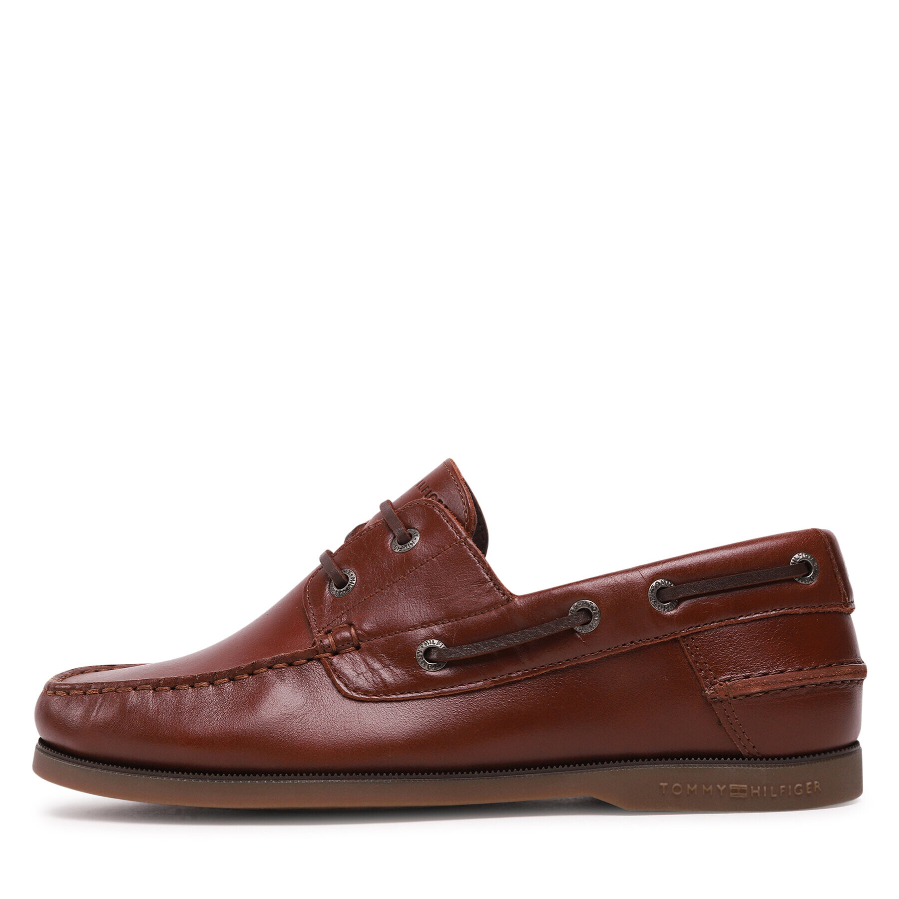 Tommy Hilfiger Мокасини Th Boat Shoe Core Leather FM0FM04506 Кафяв - Pepit.bg