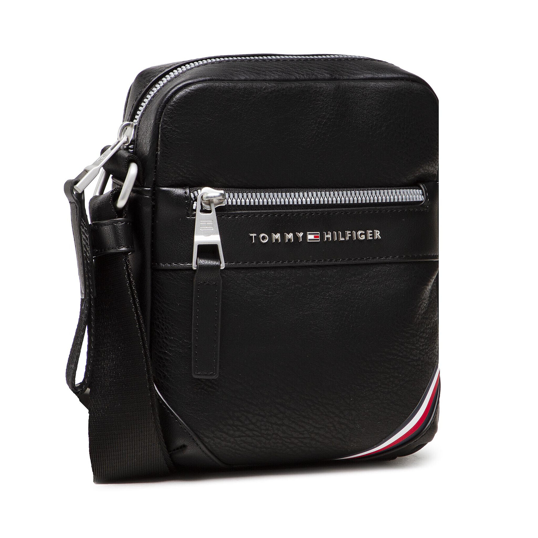 Tommy Hilfiger Мъжка чантичка 1985 Pu Mini Reporter AM0AM09518 Черен - Pepit.bg