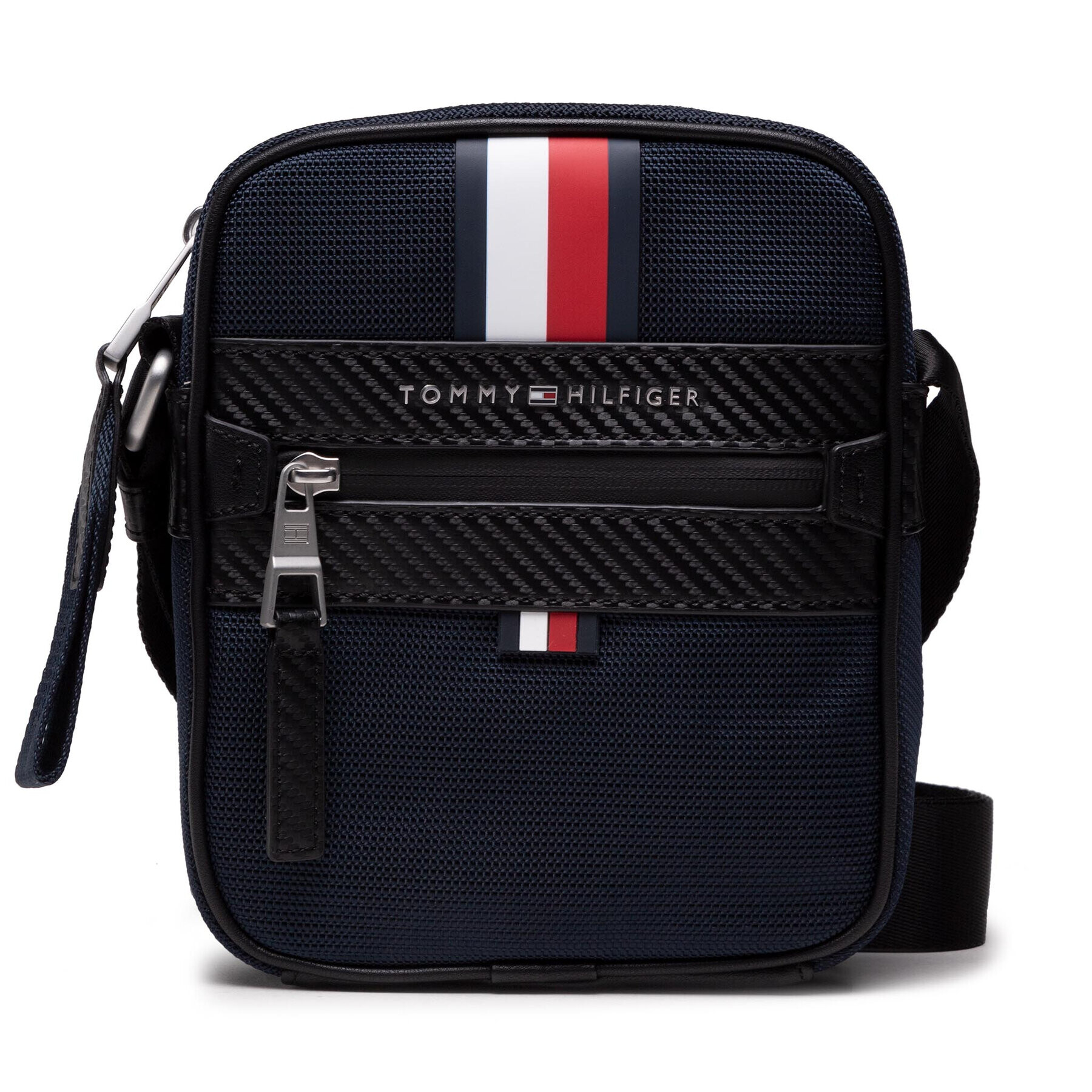 Tommy Hilfiger Мъжка чантичка Elevated Nylon C Mini Reporter AM0AM08007 Тъмносин - Pepit.bg