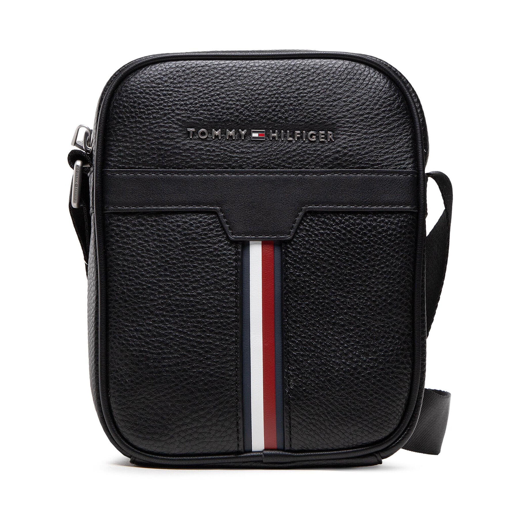 Tommy Hilfiger Мъжка чантичка Th Downtown Mini Reporter AM0AM08428 Черен - Pepit.bg