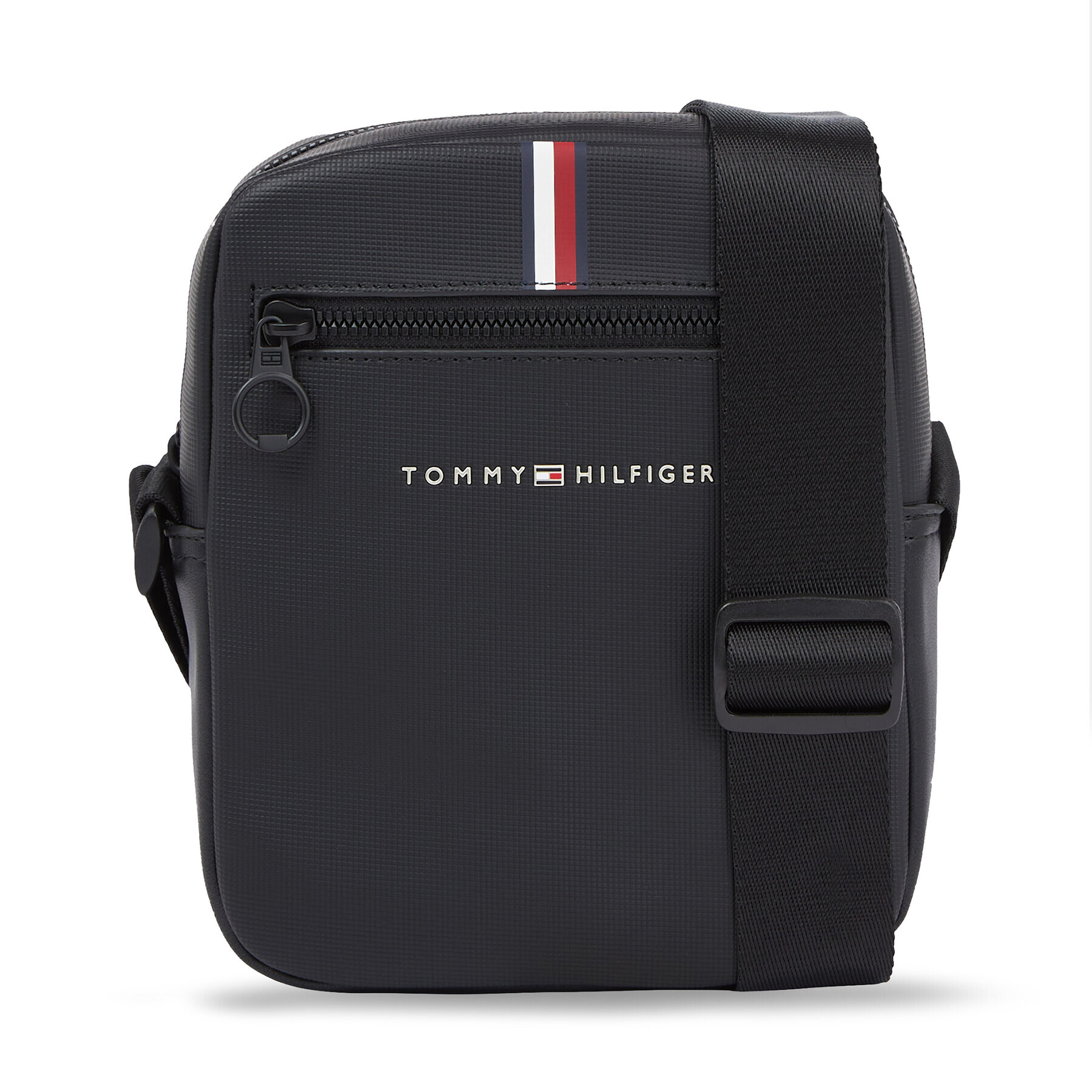 Tommy Hilfiger Мъжка чантичка Th Essential Pique Mini Reporter AM0AM11544 Черен - Pepit.bg