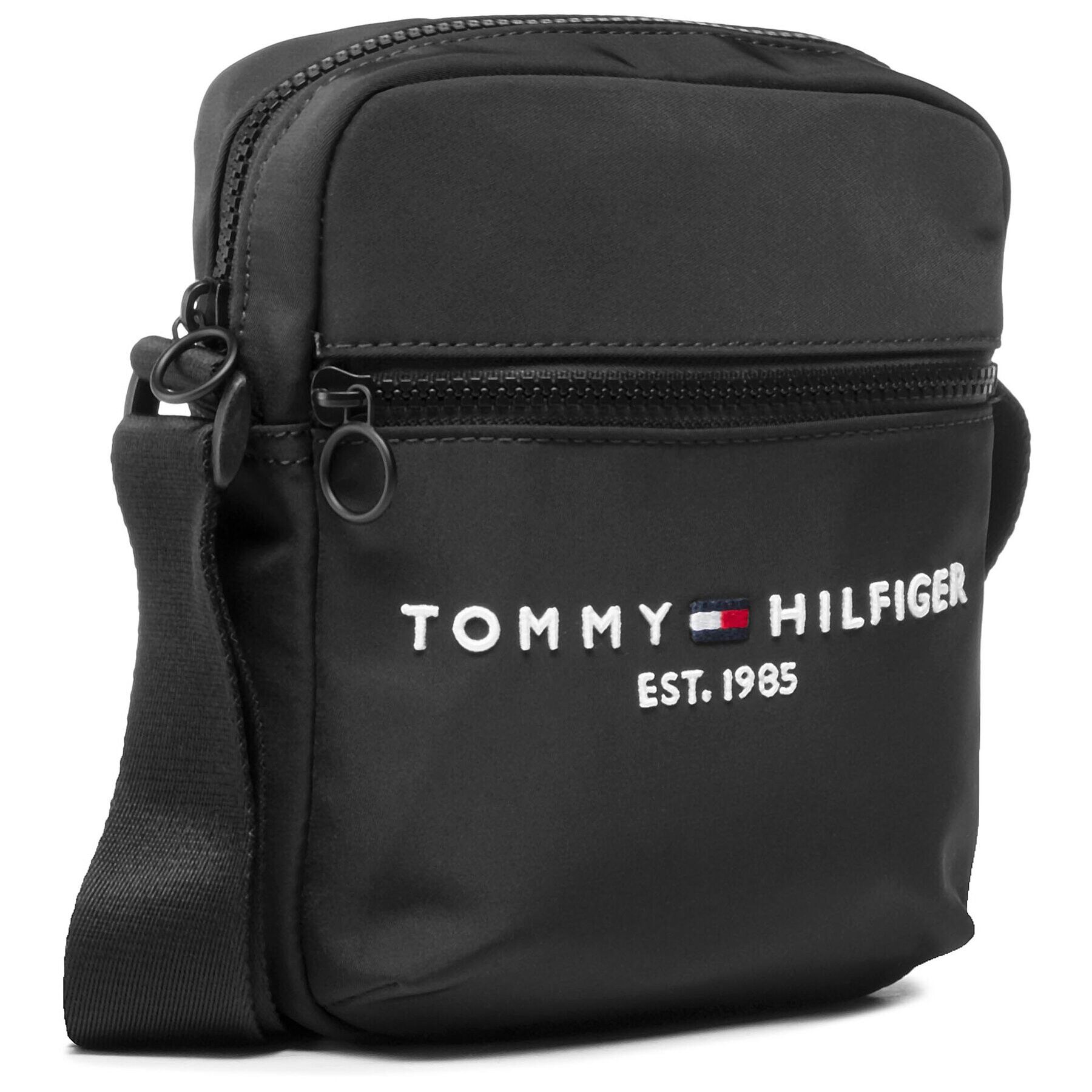 Tommy Hilfiger Мъжка чантичка Th Established Mini Reporter AM0AM07229 Черен - Pepit.bg