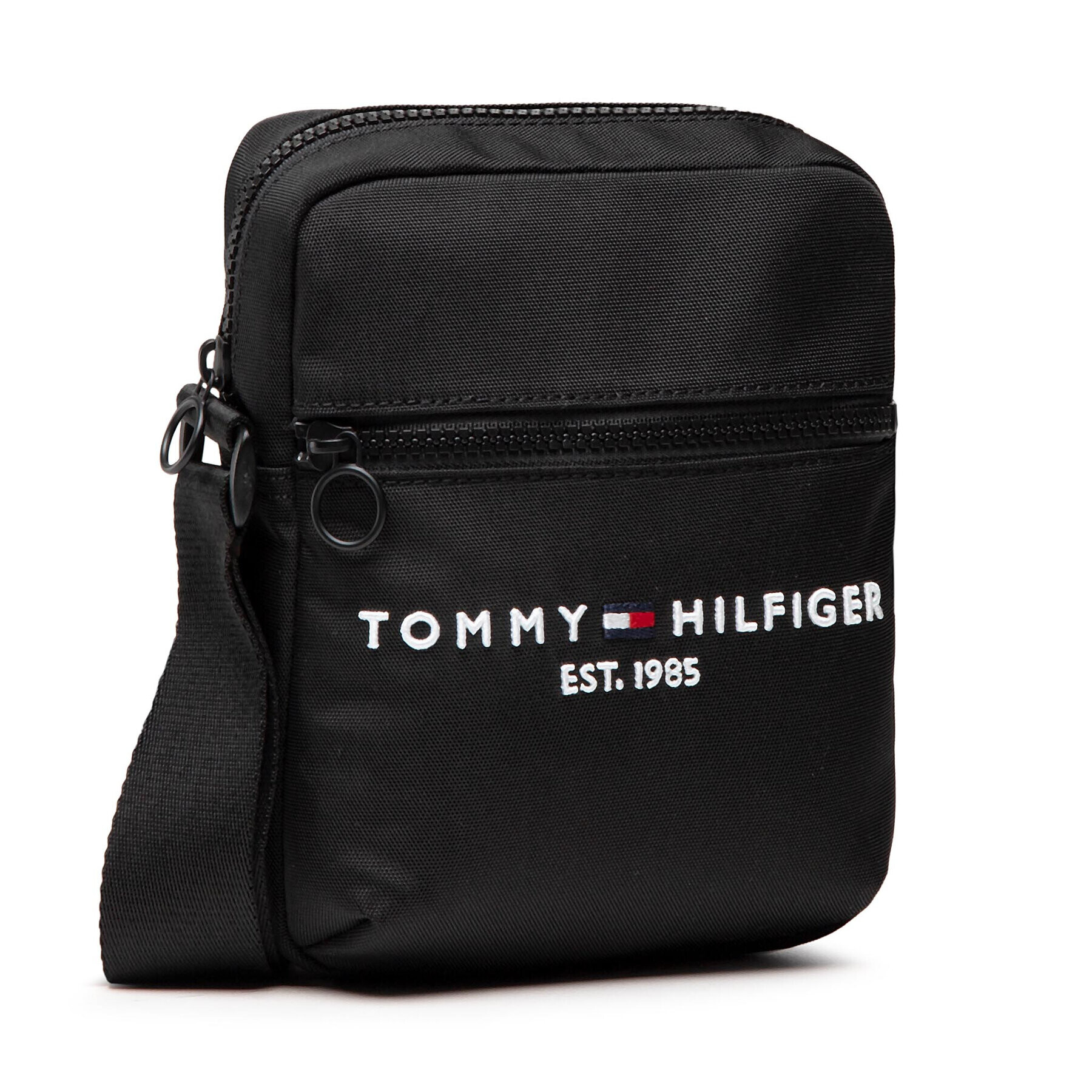 Tommy Hilfiger Мъжка чантичка Th Established Mini Reporter AM0AM07547 Черен - Pepit.bg