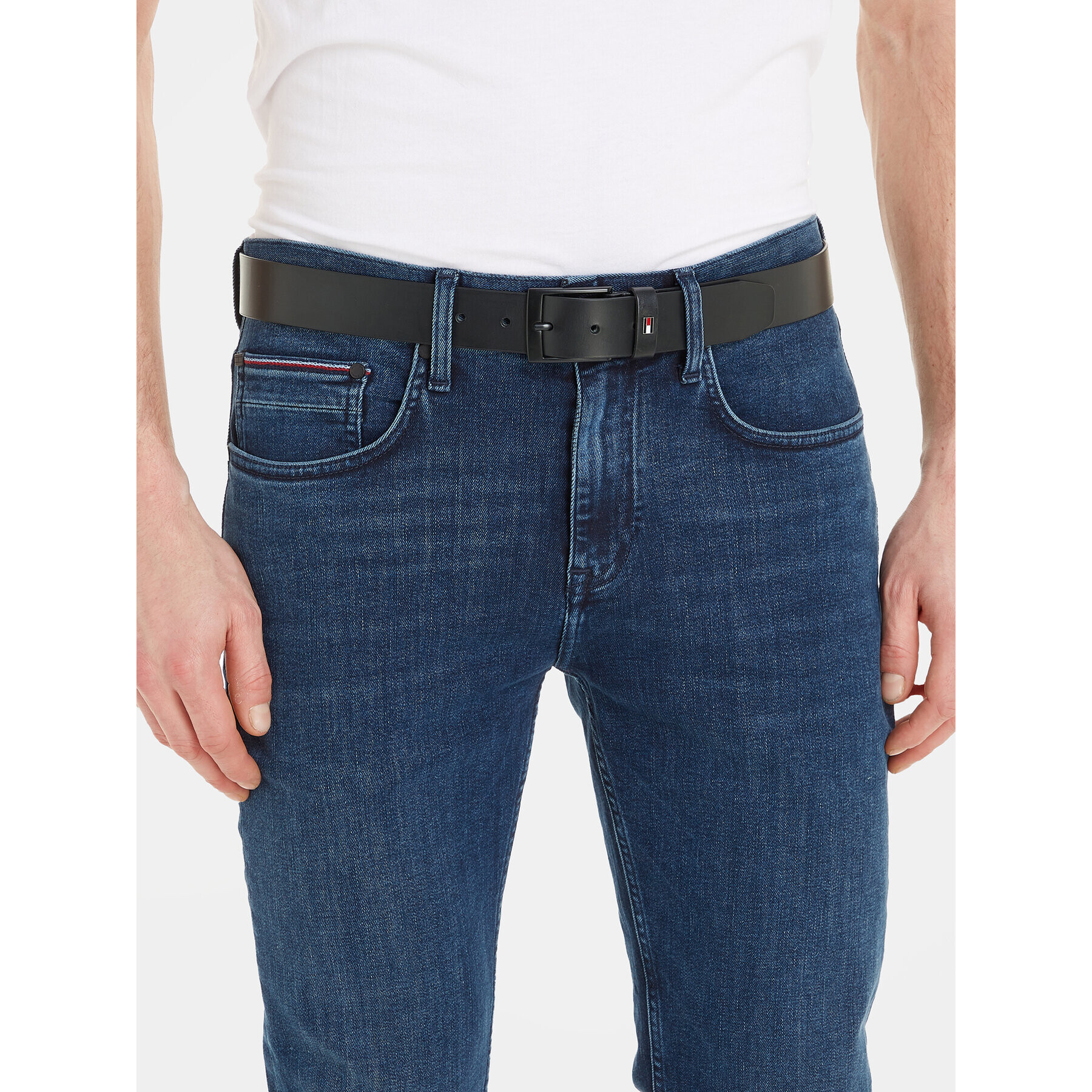 Tommy Hilfiger Мъжки колан Adan 3.5 AM0AM11458 Черен - Pepit.bg