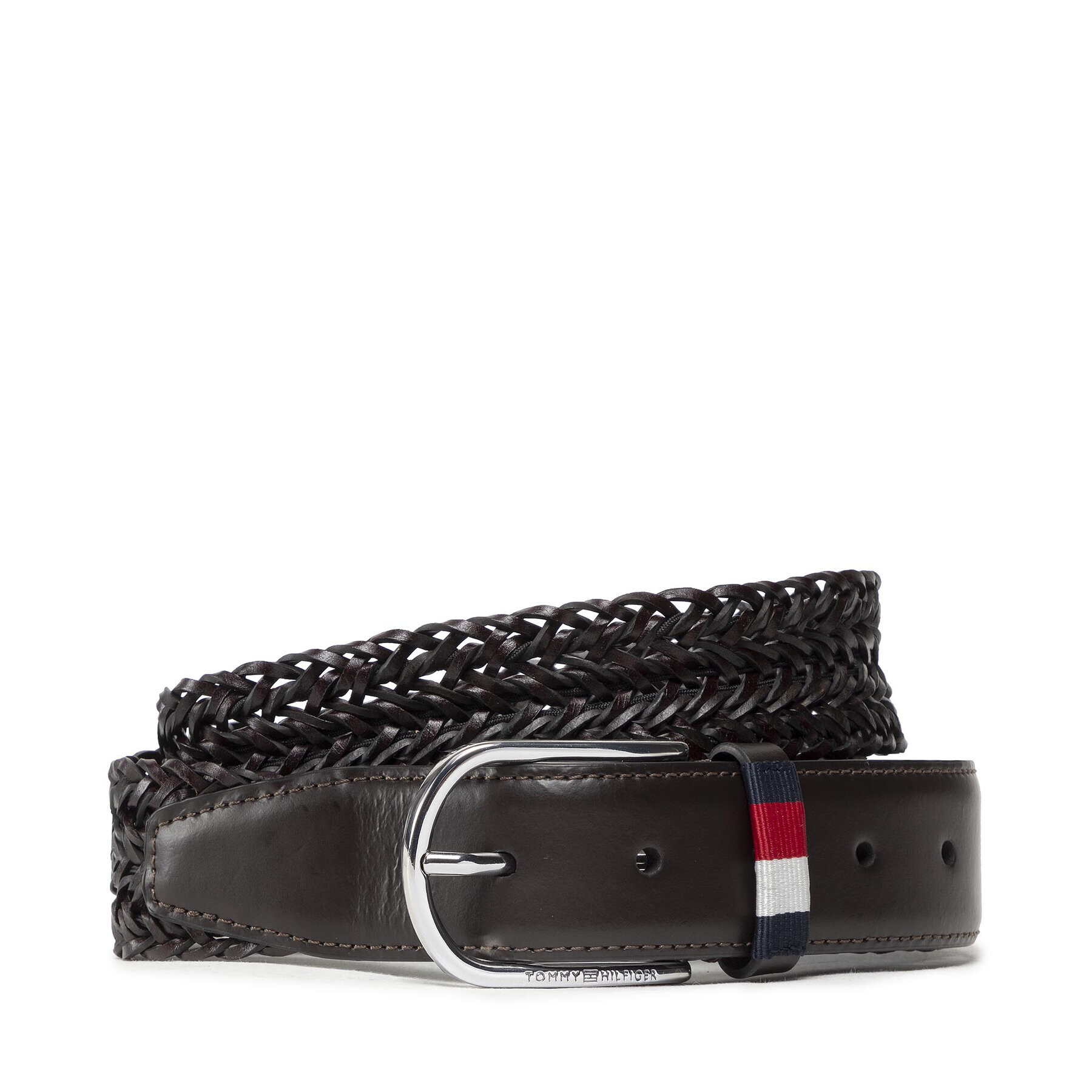 Tommy Hilfiger Мъжки колан Business Braided 3.5 AM0AM09415 Кафяв - Pepit.bg