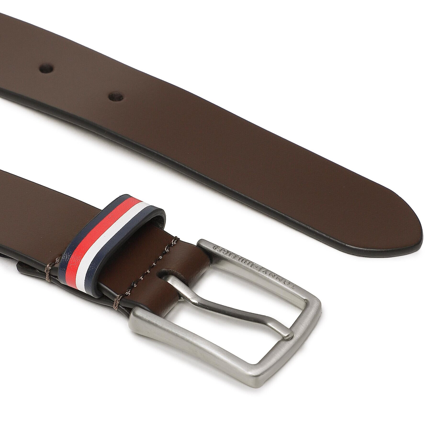 Tommy Hilfiger Детски колан Leather Belt AU0AU01677 Кафяв - Pepit.bg