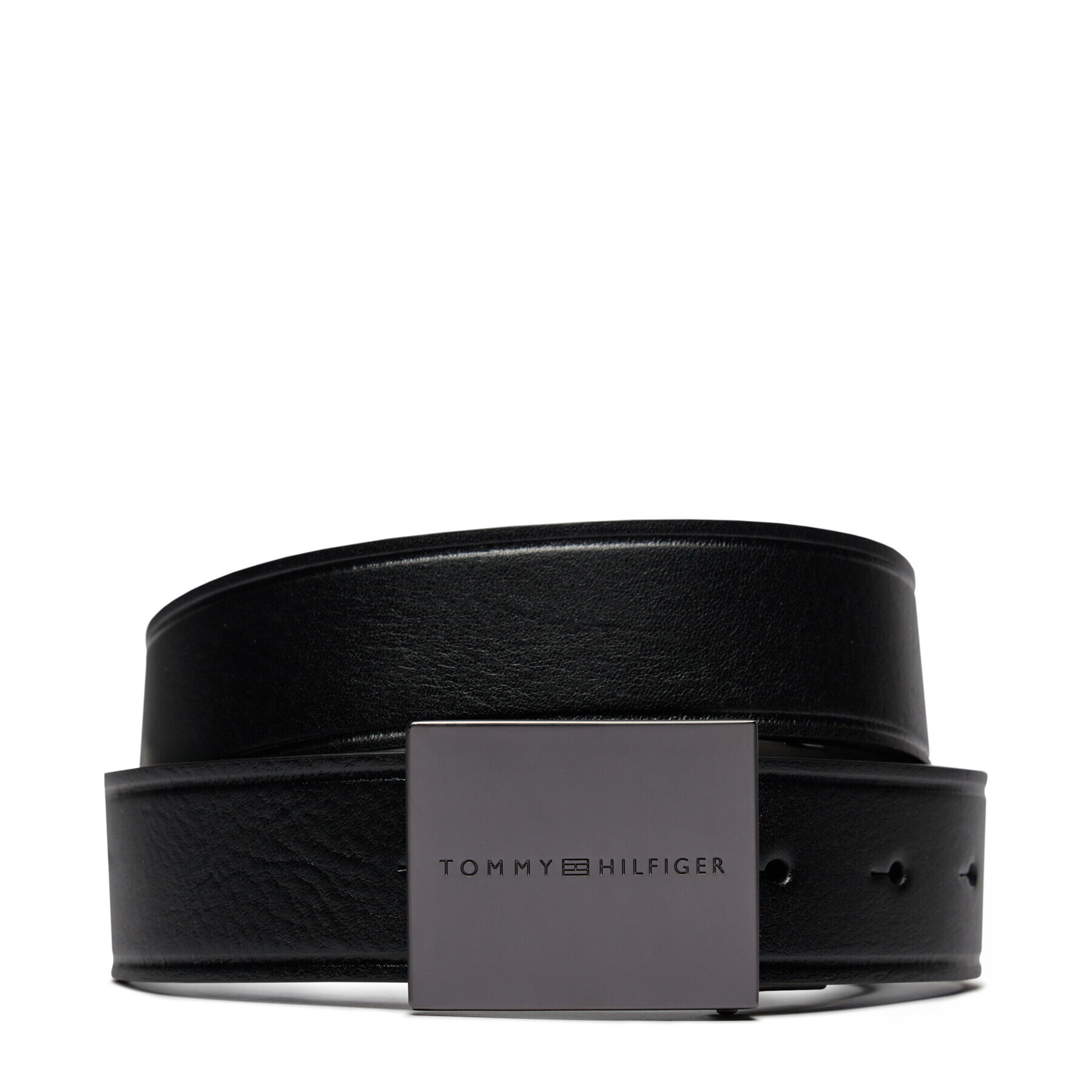 Tommy Hilfiger Мъжки колан Plaque Buckle 3.5 AM0AM12064 Черен - Pepit.bg