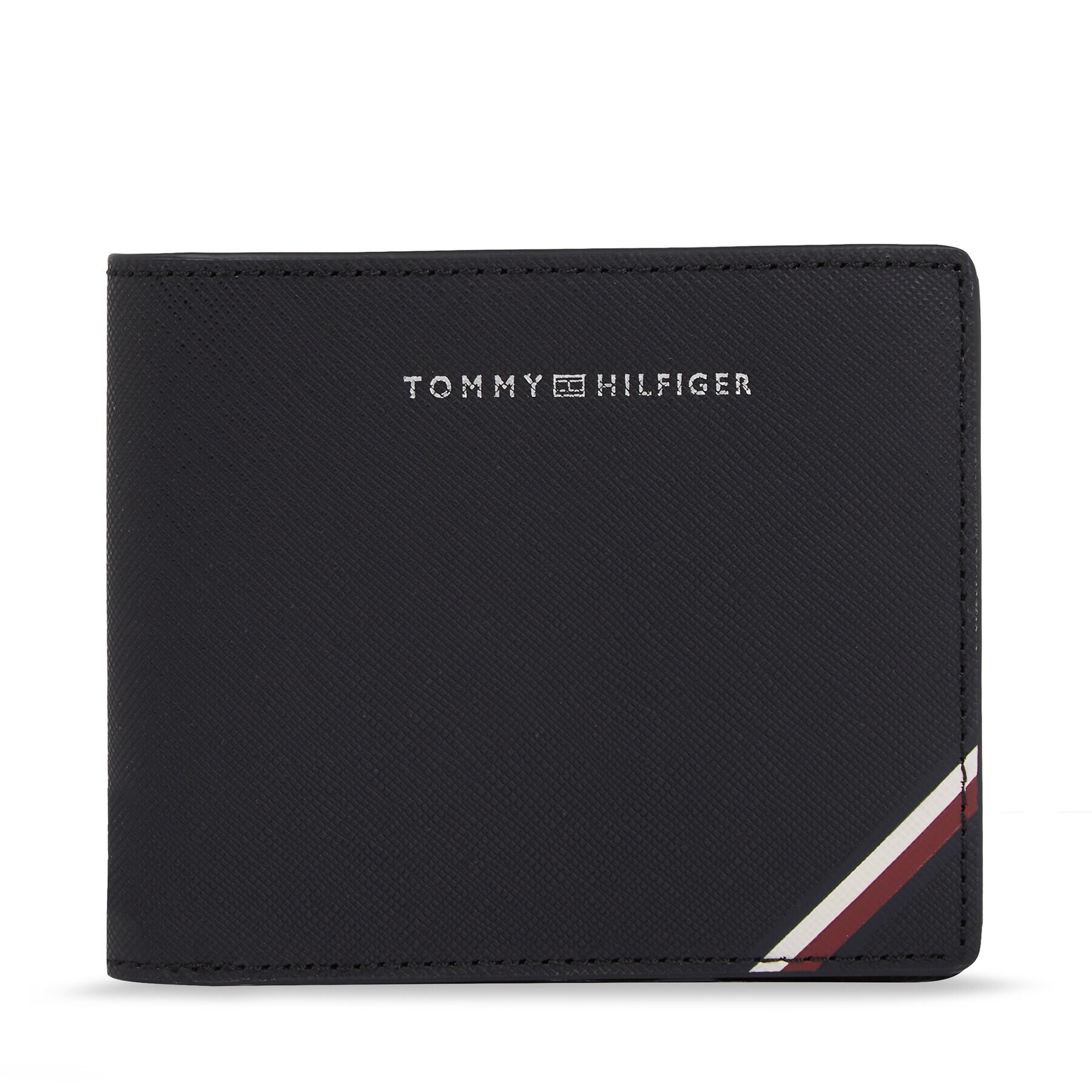 Tommy Hilfiger Голям мъжки портфейл Th Central Cc And Coin AM0AM11589 Черен - Pepit.bg