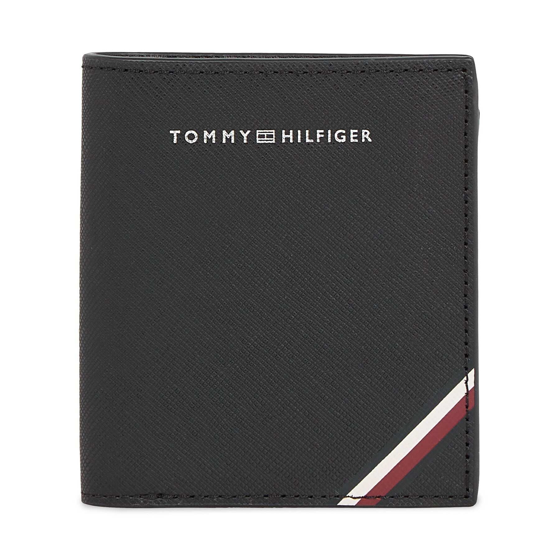 Tommy Hilfiger Мъжки портфейл Th Central Trifold AM0AM11587 Черен - Pepit.bg