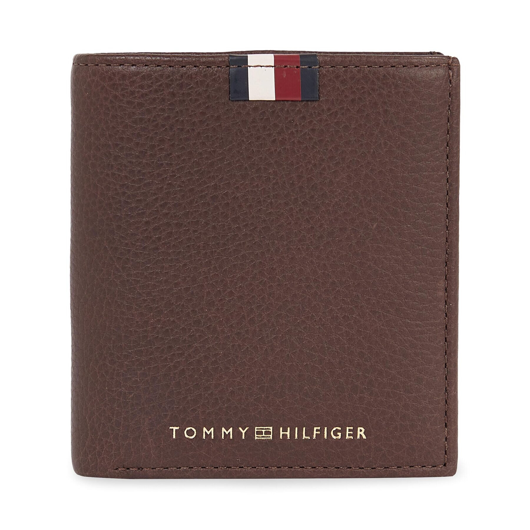 Tommy Hilfiger Мъжки портфейл Th Corp Leather Trifold AM0AM11597 Кафяв - Pepit.bg