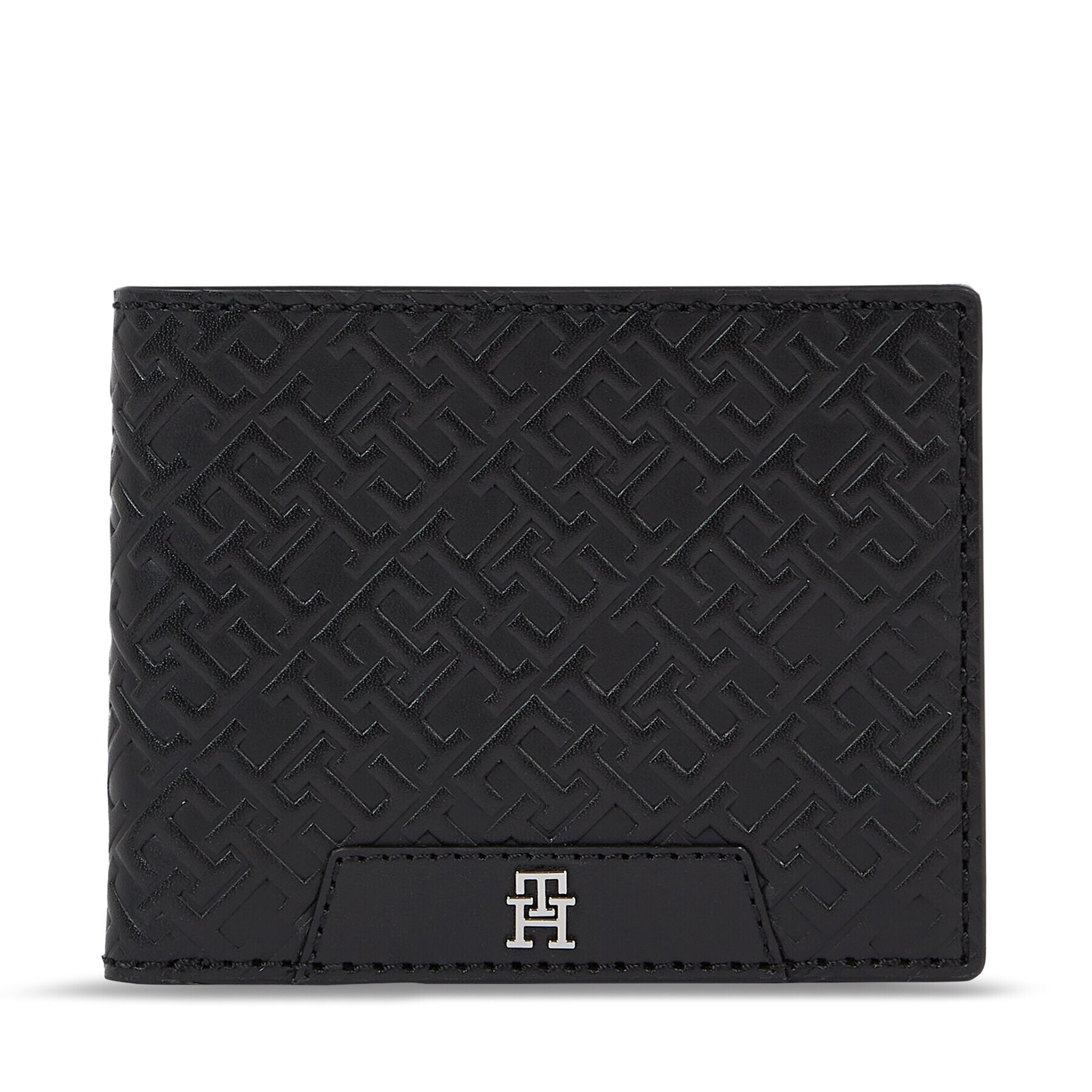 Tommy Hilfiger Мъжки портфейл Th Mono Leather Mini Cc Wallet AM0AM11593 Черен - Pepit.bg