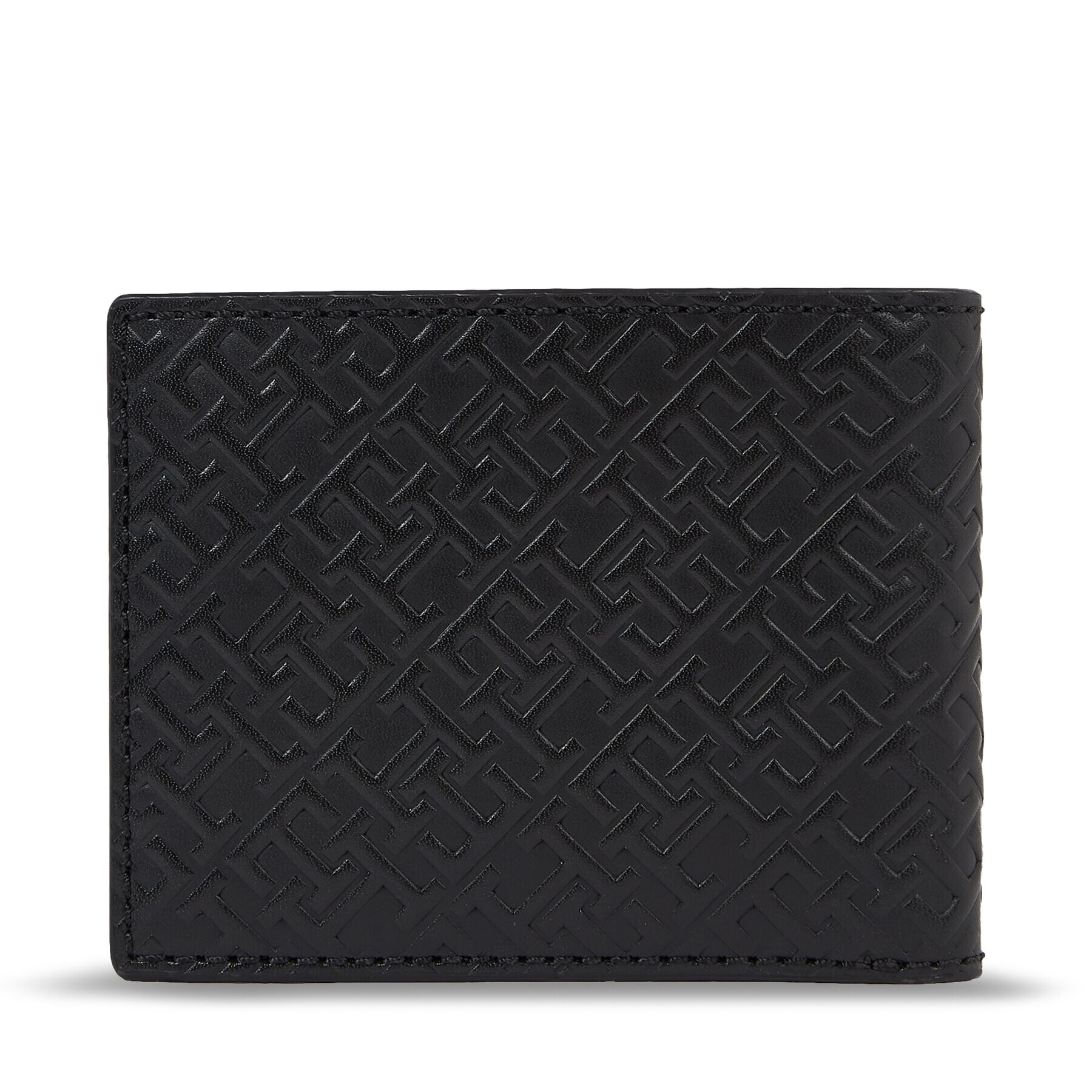 Tommy Hilfiger Мъжки портфейл Th Mono Leather Mini Cc Wallet AM0AM11593 Черен - Pepit.bg