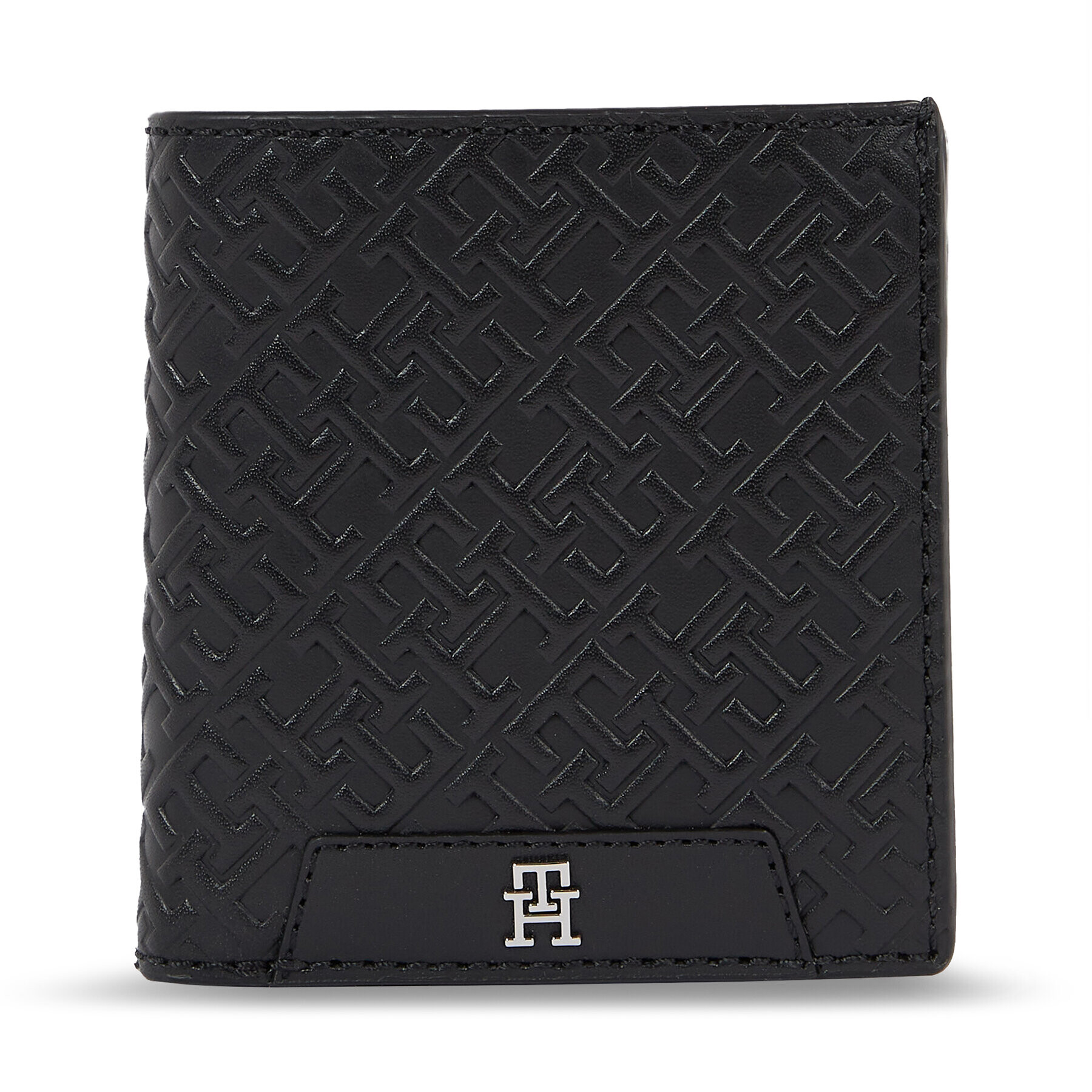 Tommy Hilfiger Мъжки портфейл Th Monogram Trifold AM0AM11934 Черен - Pepit.bg