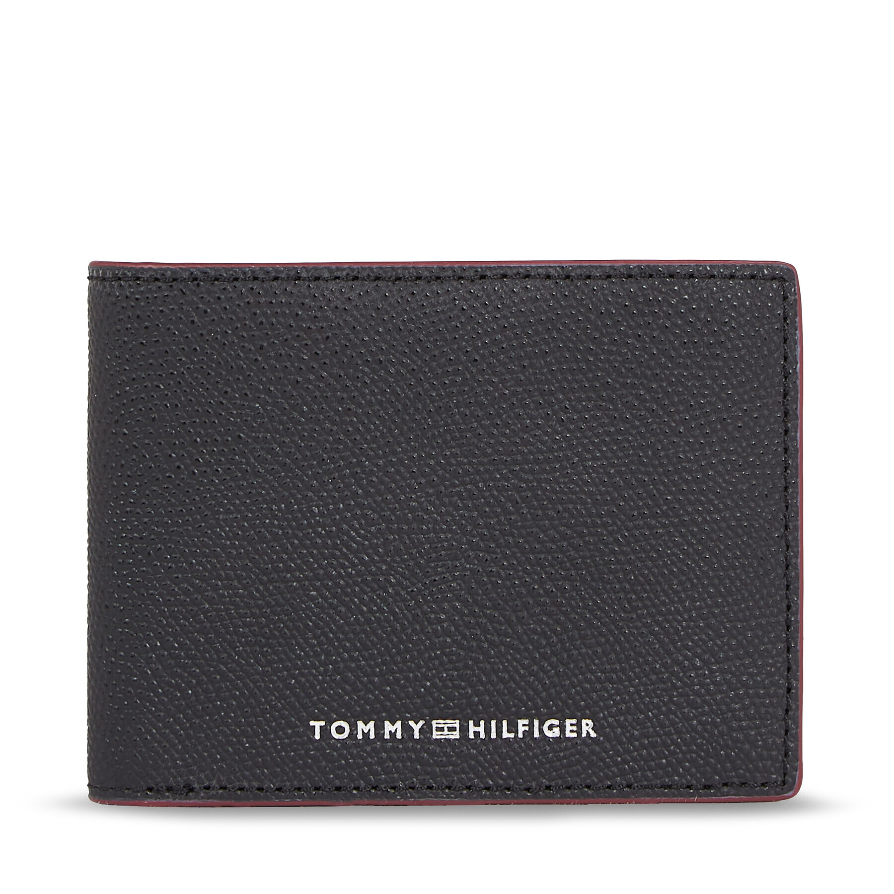 Tommy Hilfiger Мъжки портфейл Th Struc Leather Mini Cc Wallet AM0AM11607 Черен - Pepit.bg