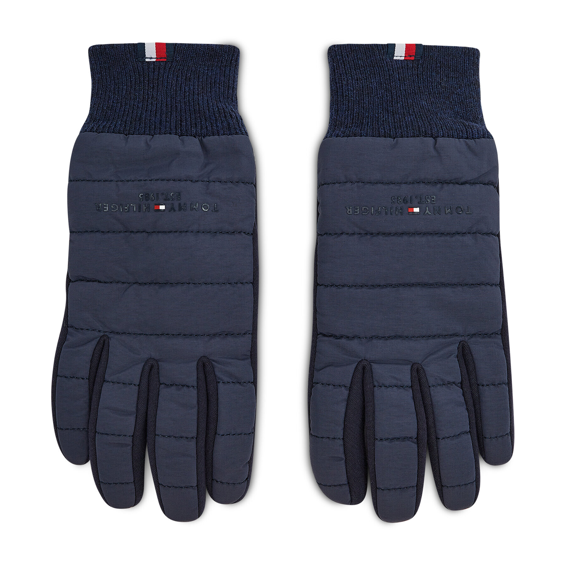 Tommy Hilfiger Мъжки ръкавици Th Established Mix Nylon Gloves AM0AM07884 Тъмносин - Pepit.bg