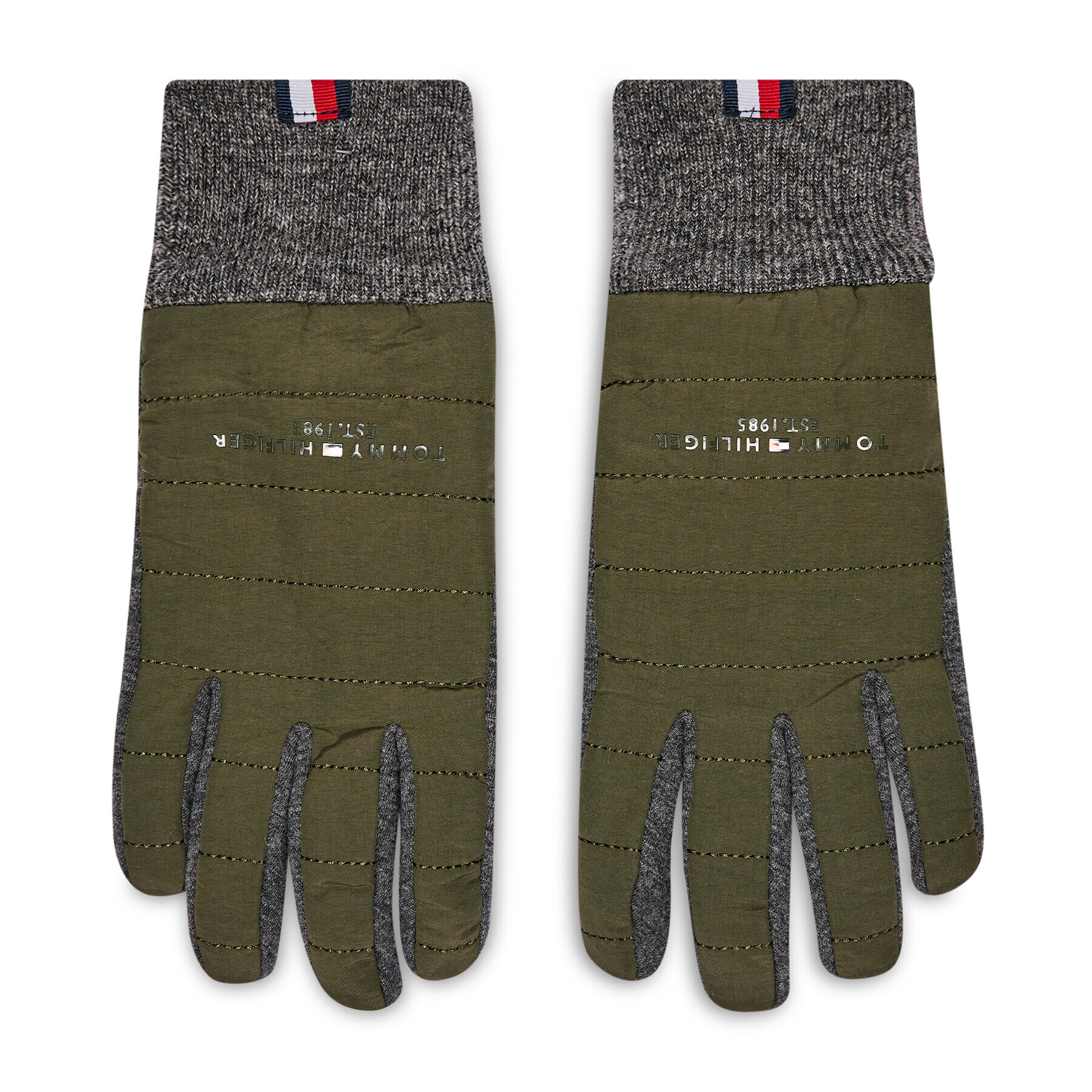 Tommy Hilfiger Мъжки ръкавици Th Established Mix Nylon Gloves AM0AM07884 Зелен - Pepit.bg