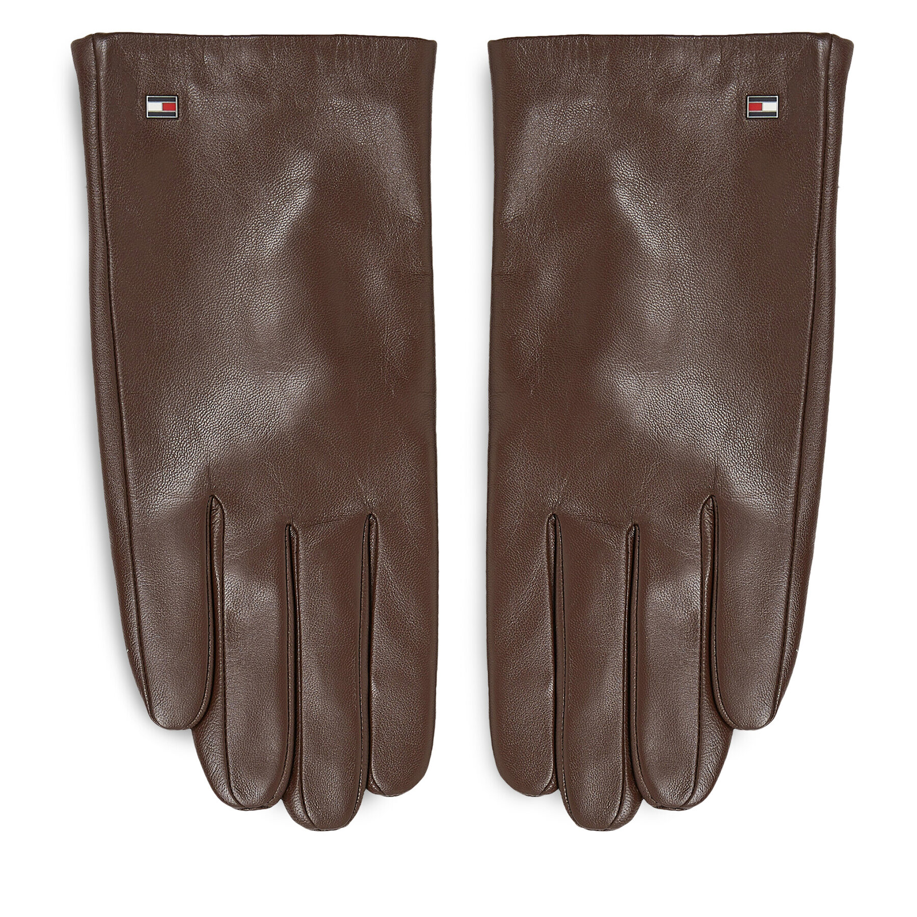 Tommy Hilfiger Мъжки ръкавици Essential Flag Leather Gloves AM0AM11482 Кафяв - Pepit.bg