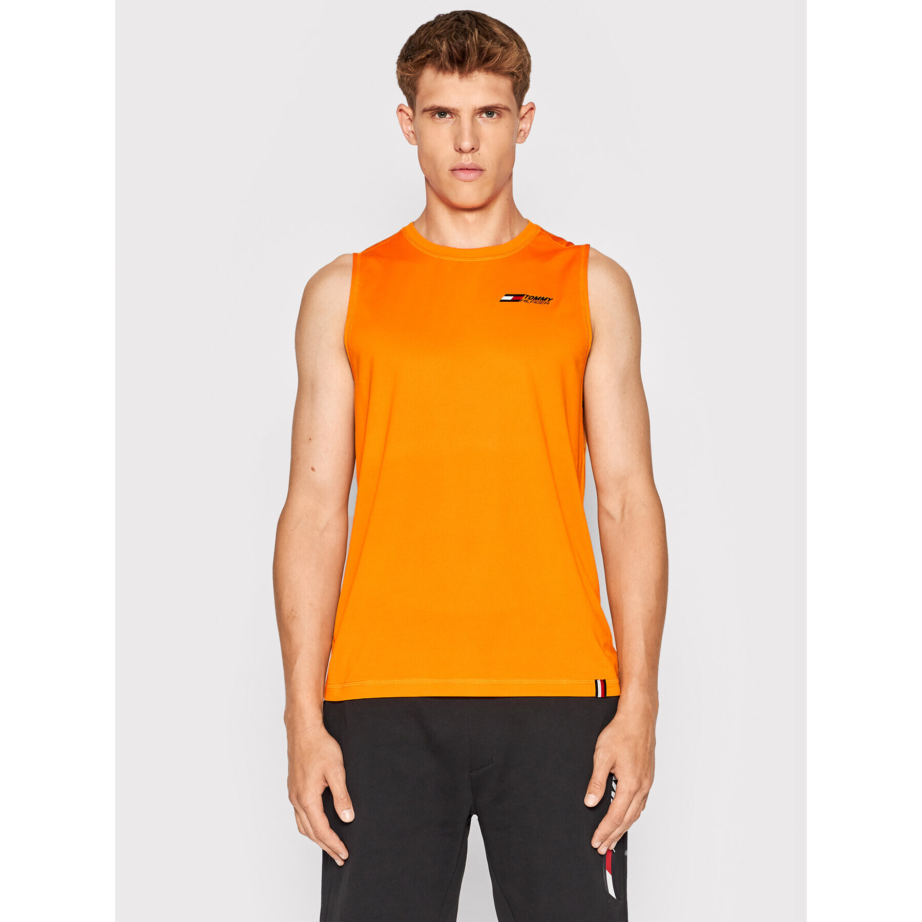 Tommy Hilfiger Мъжки топ Essentials Training MW0MW22739 Оранжев Regular Fit - Pepit.bg