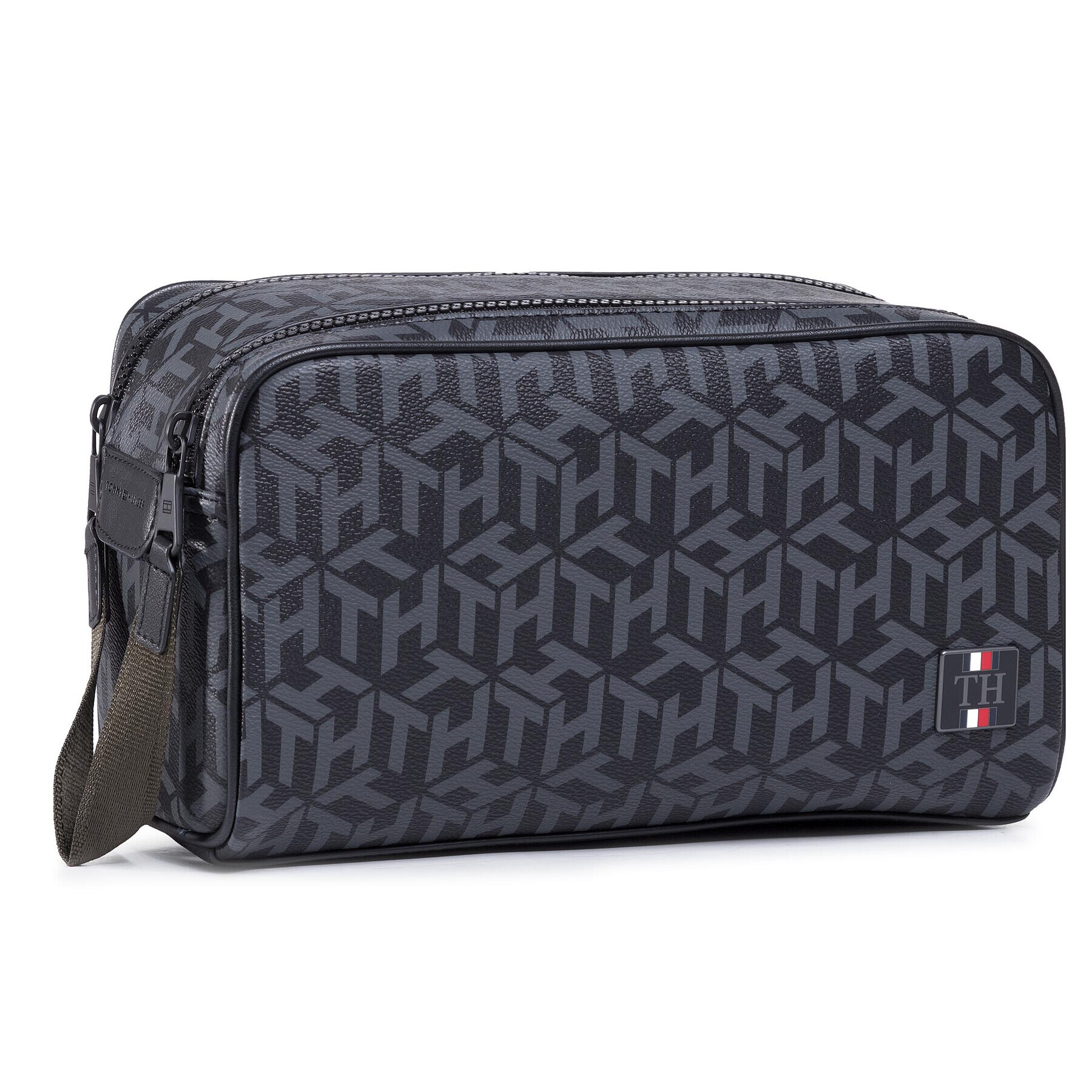 Tommy Hilfiger Несесер Coated Canvas Washbag AM0AM06514 Черен - Pepit.bg