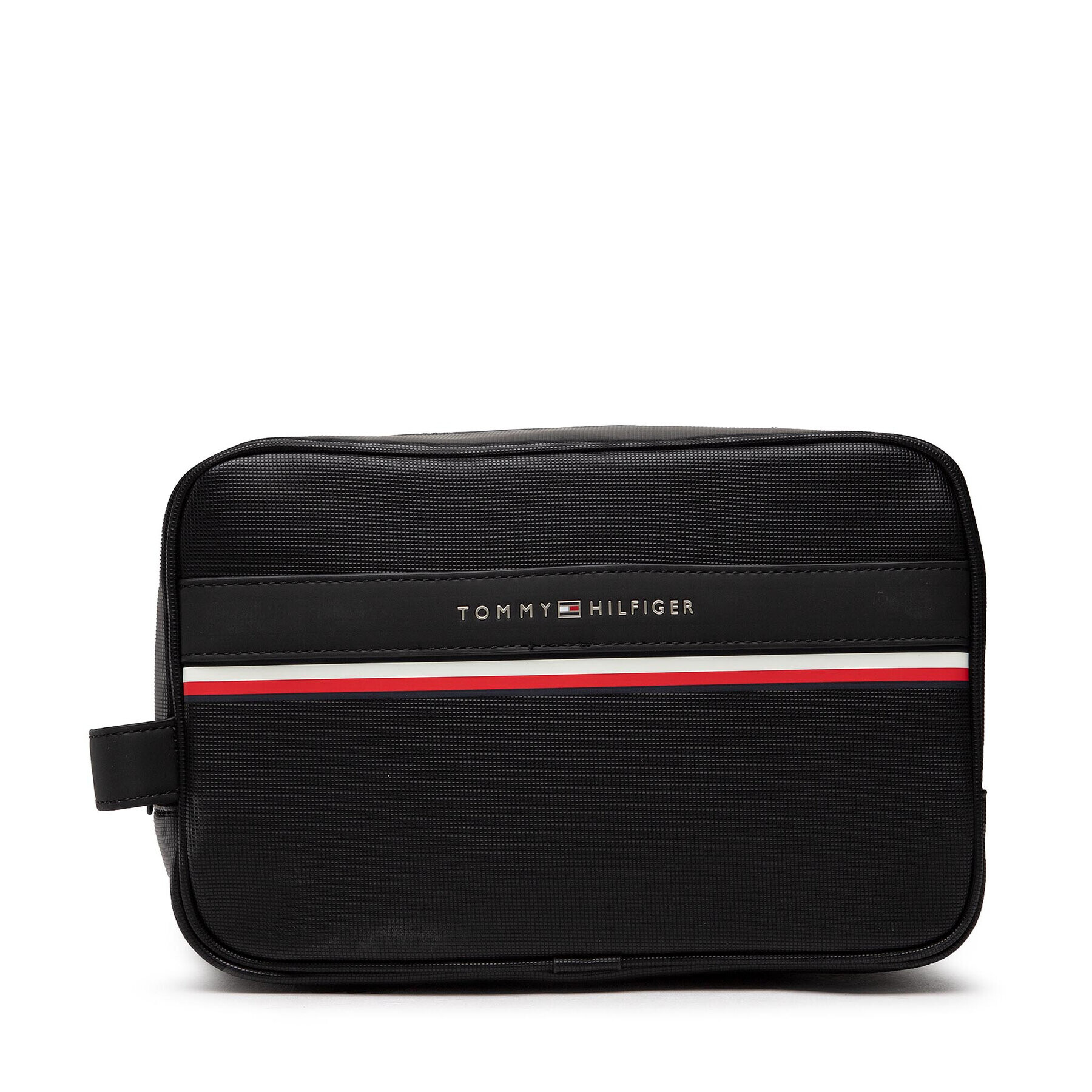 Tommy Hilfiger Несесер Th Stripe Washbag AM0AM10507 Черен - Pepit.bg