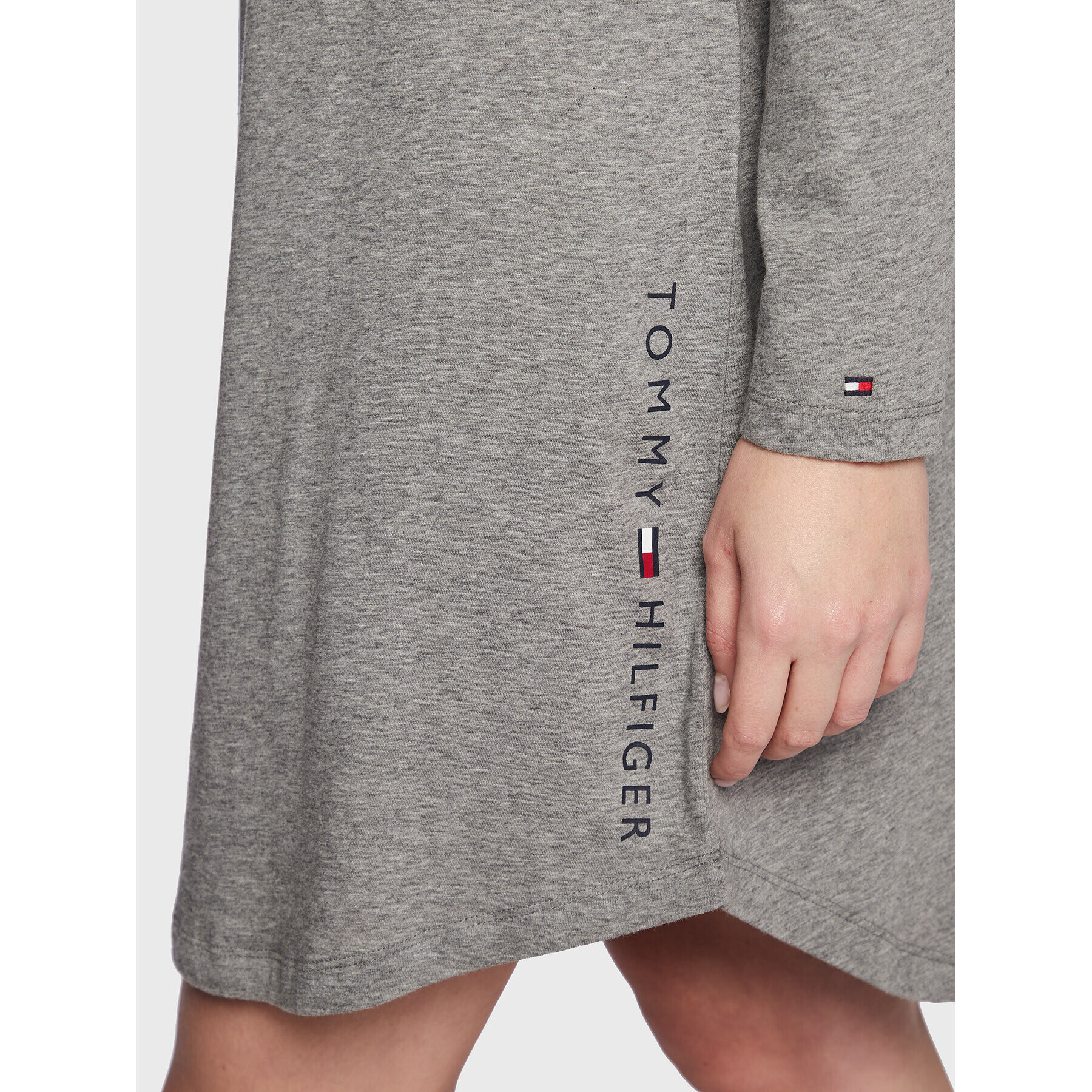 Tommy Hilfiger Нощница UW0UW03976 Сив Regular Fit - Pepit.bg