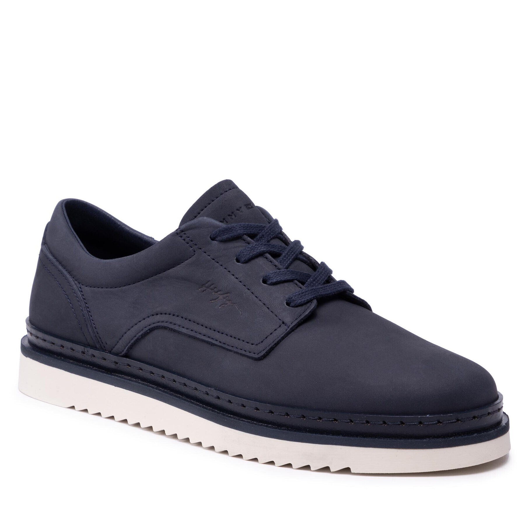 Tommy Hilfiger Обувки Cleated Unlined Casual Nbk Shoe FM0FM04043 Тъмносин - Pepit.bg