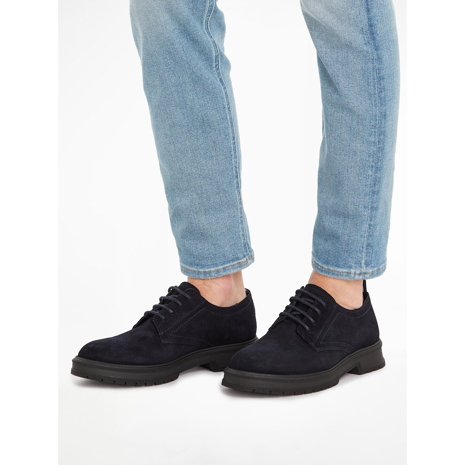 Tommy Hilfiger Обувки Hilfiger Core Suede Shoe FM0FM04677 Син - Pepit.bg