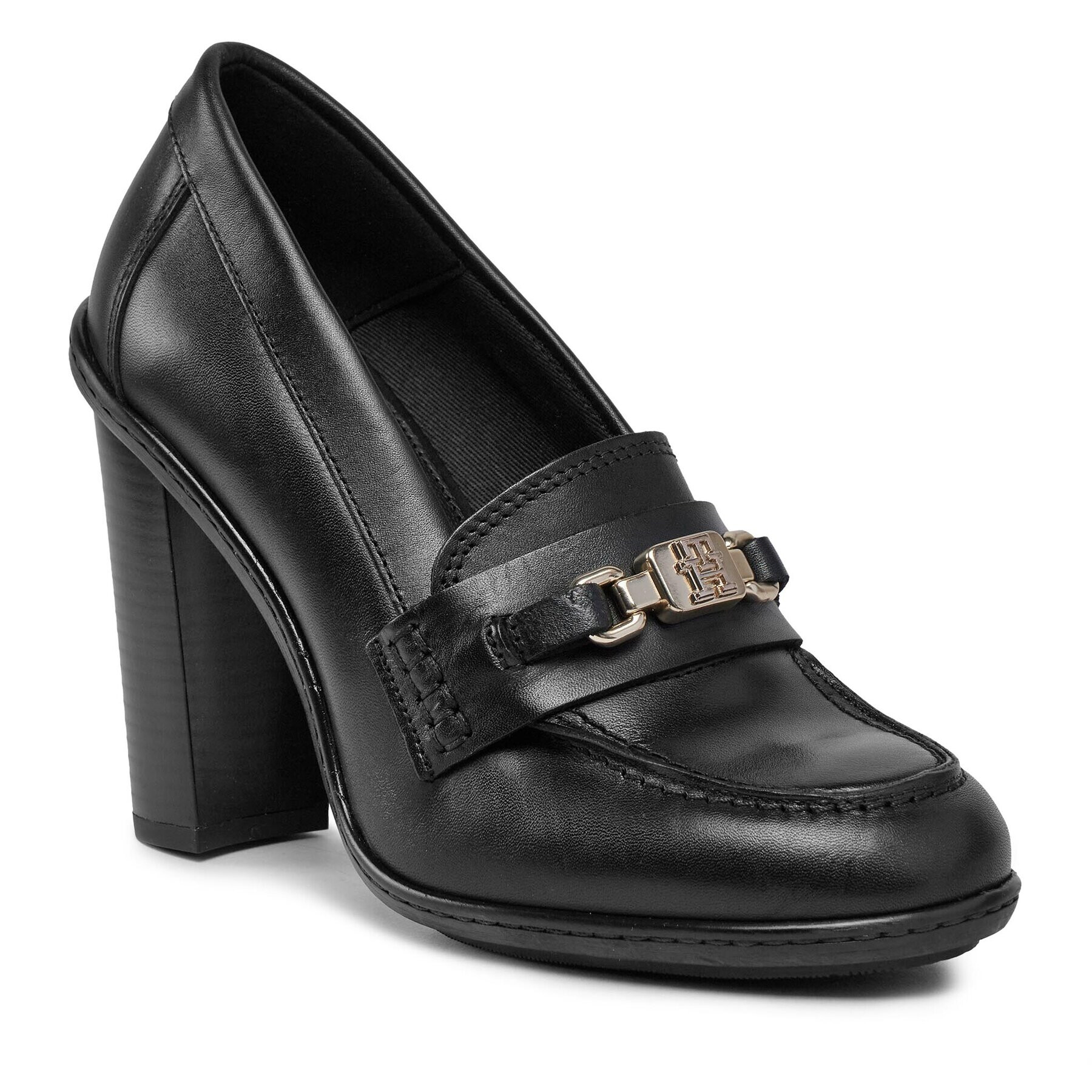 Tommy Hilfiger Обувки Th Hardware Blocky Pump FW0FW07767 Черен - Pepit.bg