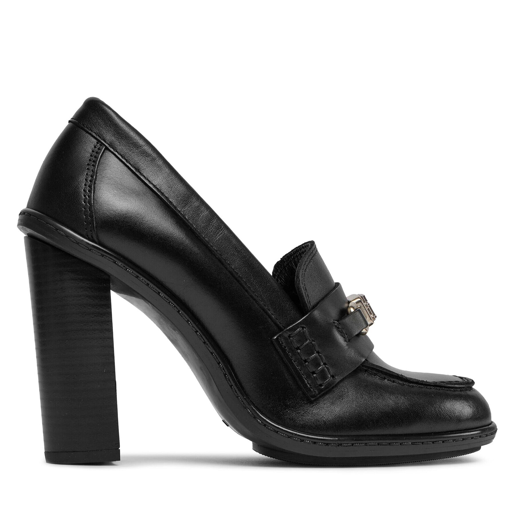 Tommy Hilfiger Обувки Th Hardware Blocky Pump FW0FW07767 Черен - Pepit.bg
