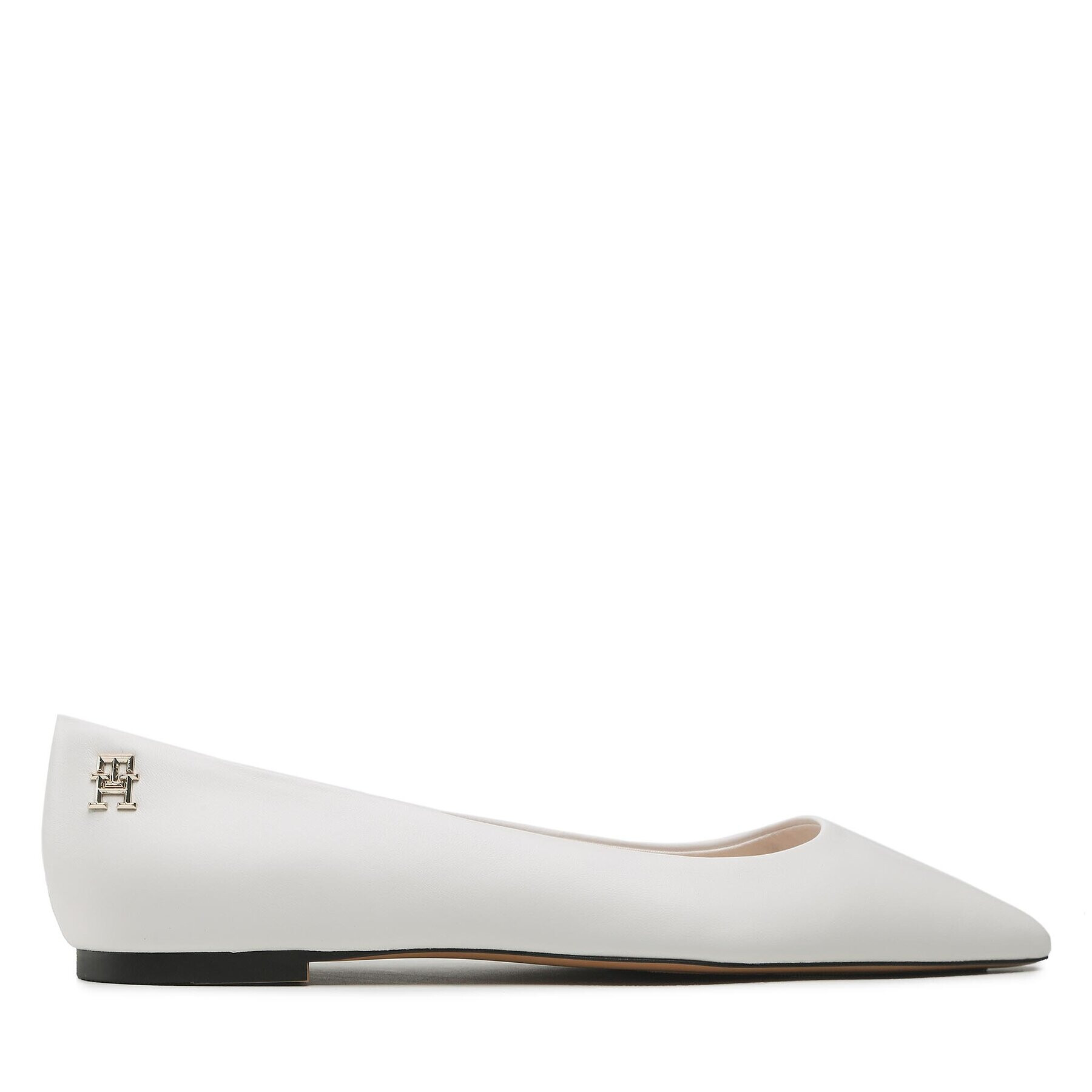 Tommy Hilfiger Балеринки Th Pointed FW0FW07242 Бял - Pepit.bg