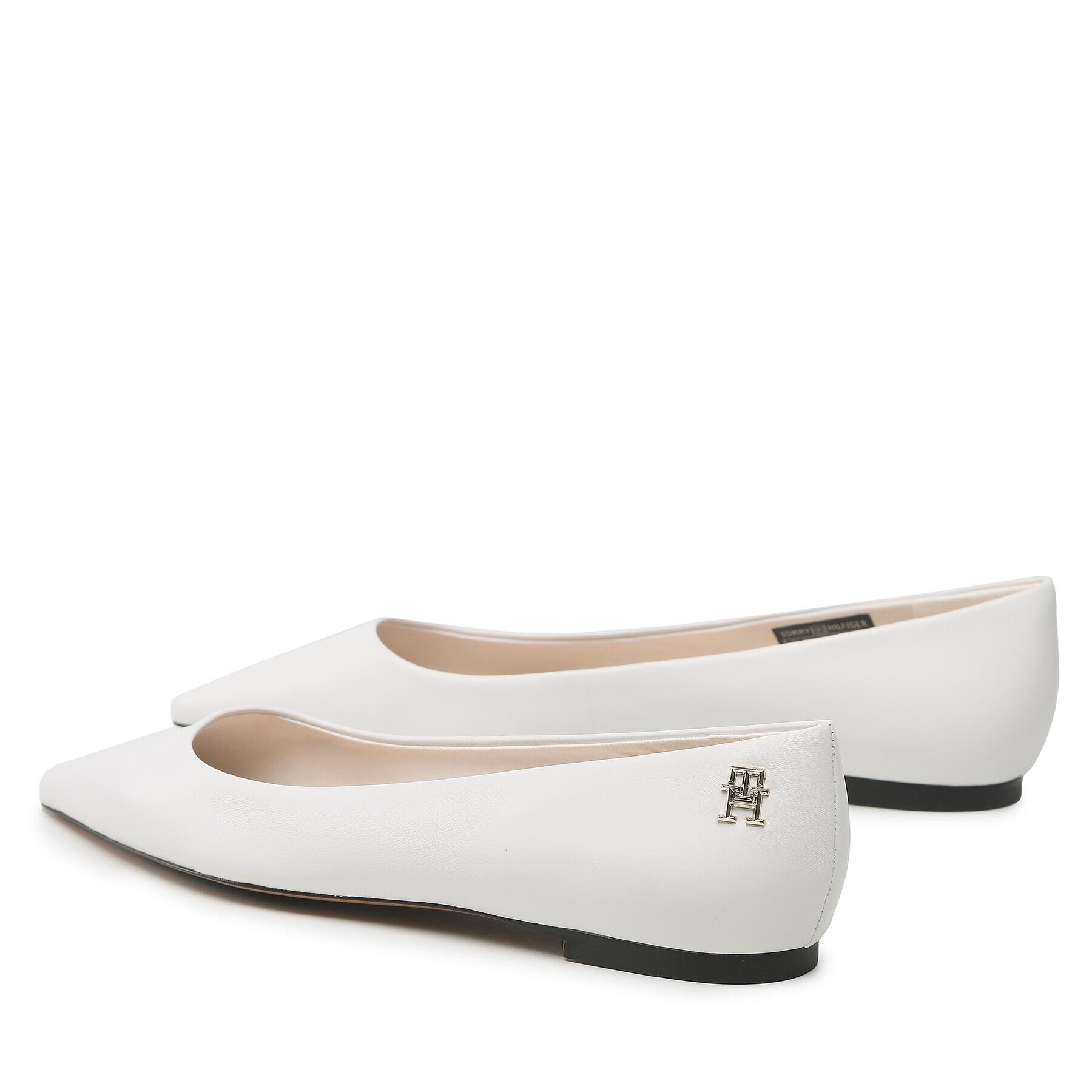 Tommy Hilfiger Балеринки Th Pointed FW0FW07242 Бял - Pepit.bg
