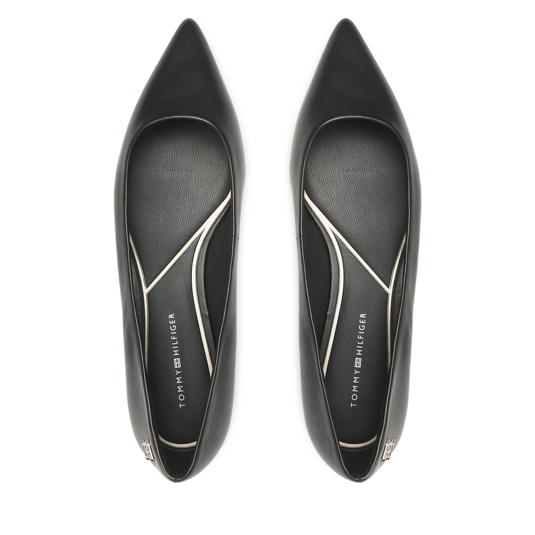 Tommy Hilfiger Балеринки Th Pointed FW0FW07242 Черен - Pepit.bg