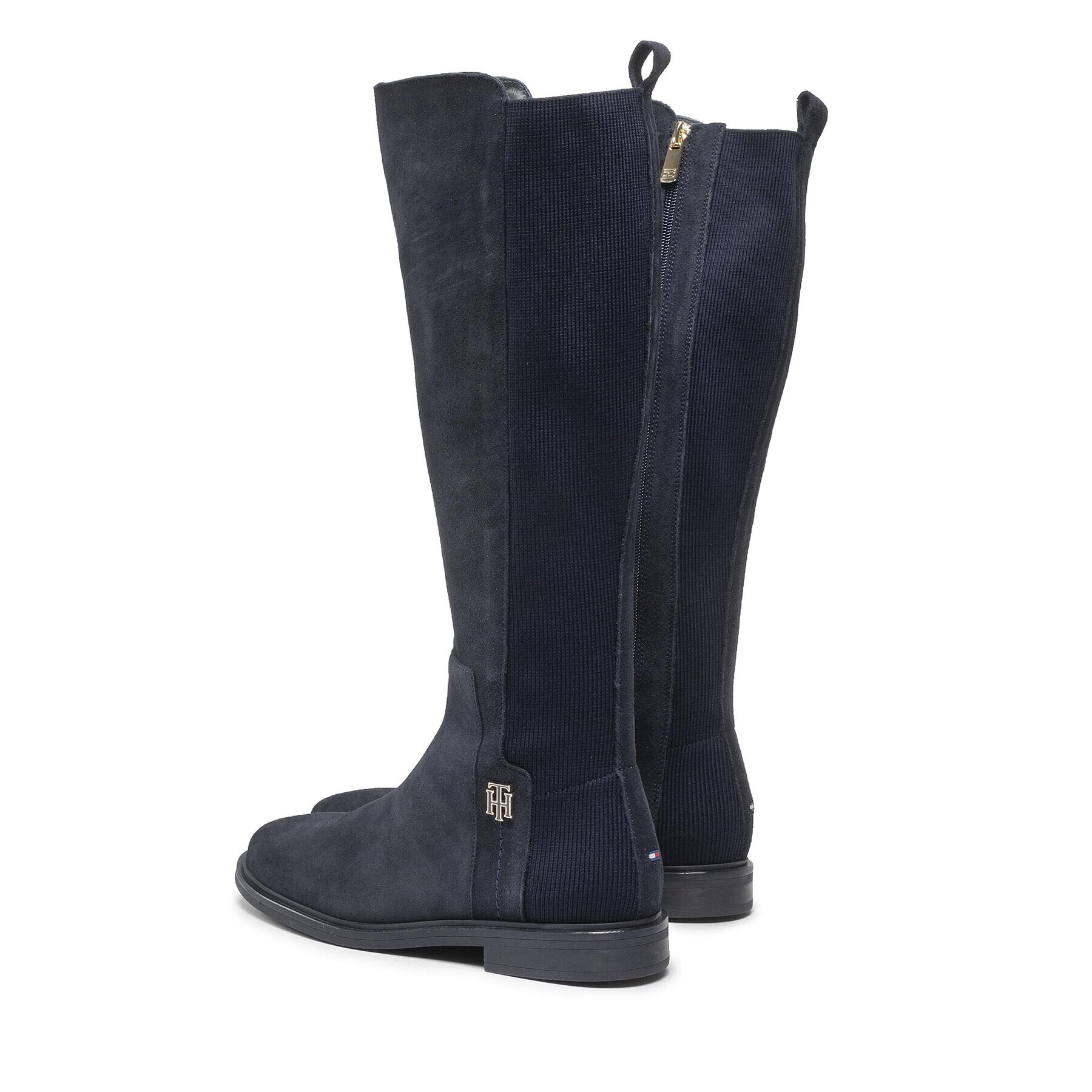 Tommy Hilfiger Офицерки Th Essentials Longboot FW0FW07050 Тъмносин - Pepit.bg