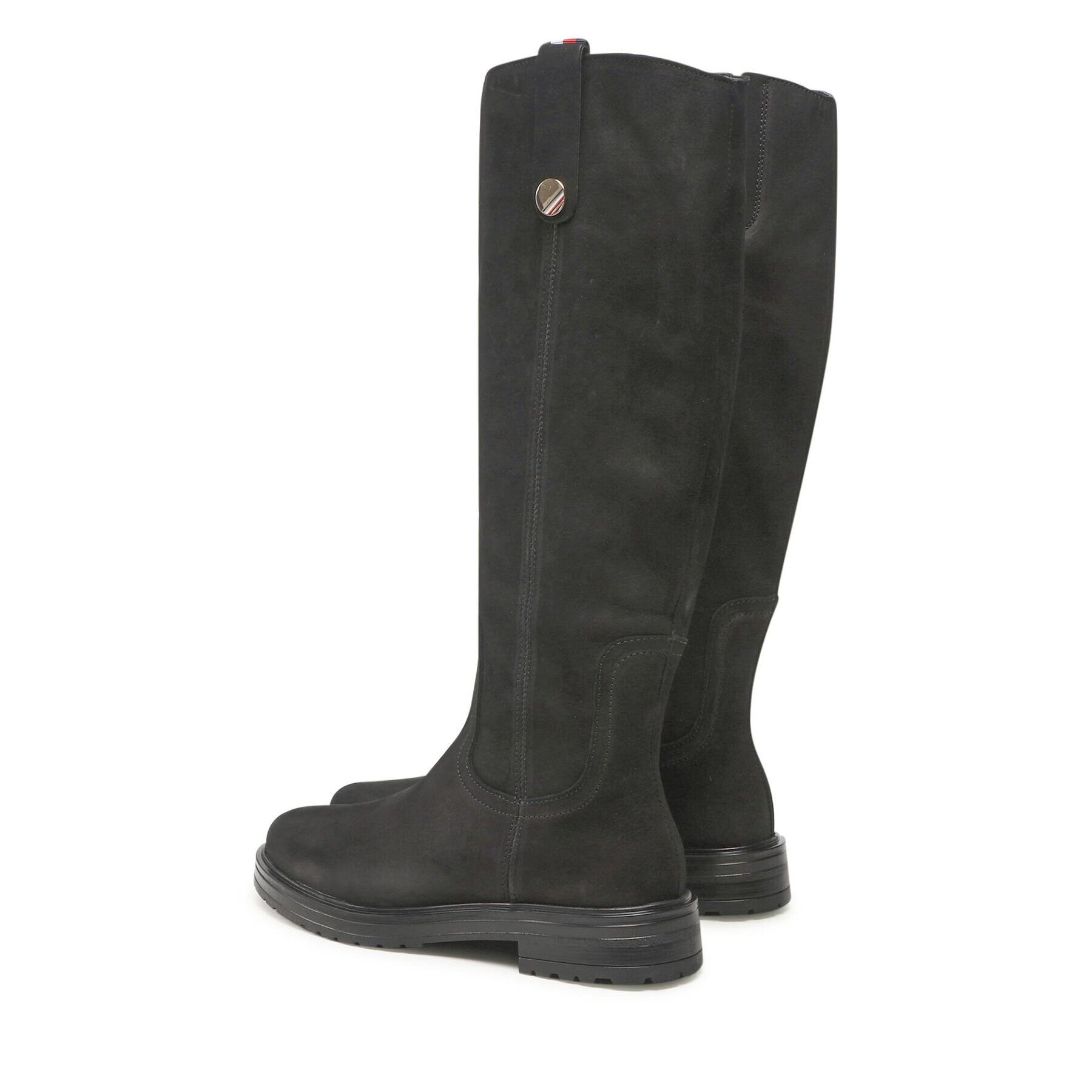 Tommy Hilfiger Офицерки Th Coin Longboot FW0FW07049 Черен - Pepit.bg