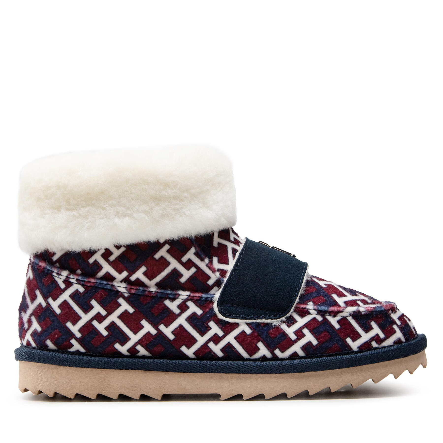 Tommy Hilfiger Пантофи Boot Slipper Monogram FW0FW06717 Тъмносин - Pepit.bg