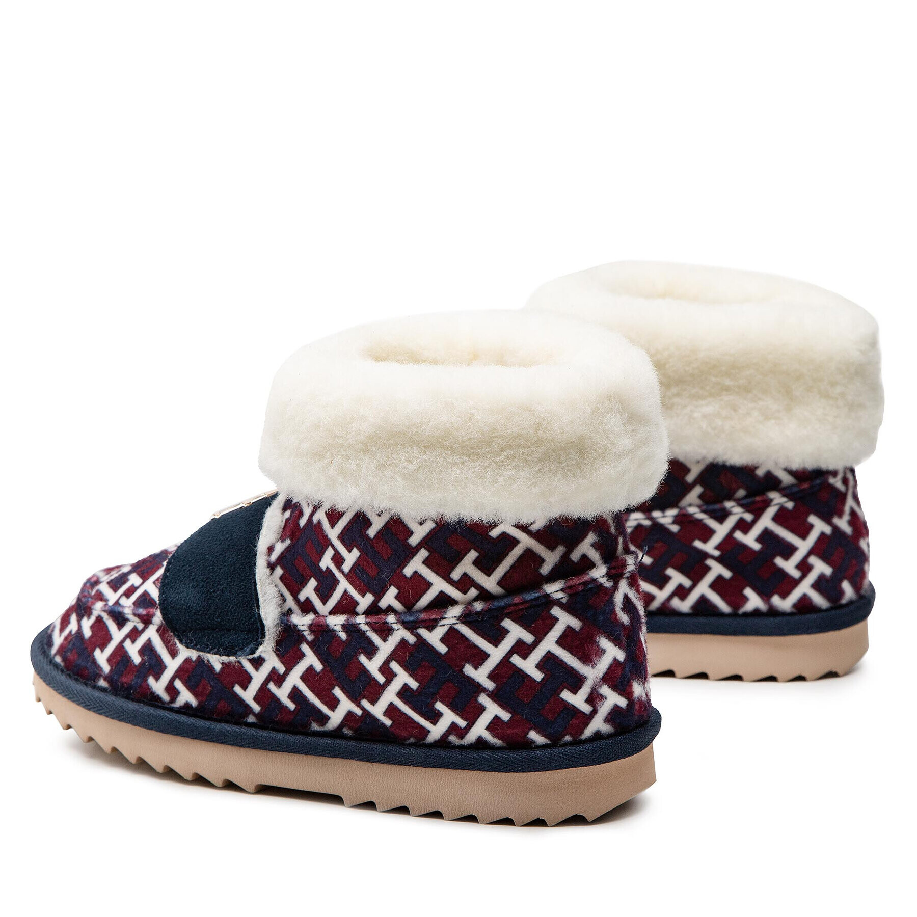 Tommy Hilfiger Пантофи Boot Slipper Monogram FW0FW06717 Тъмносин - Pepit.bg