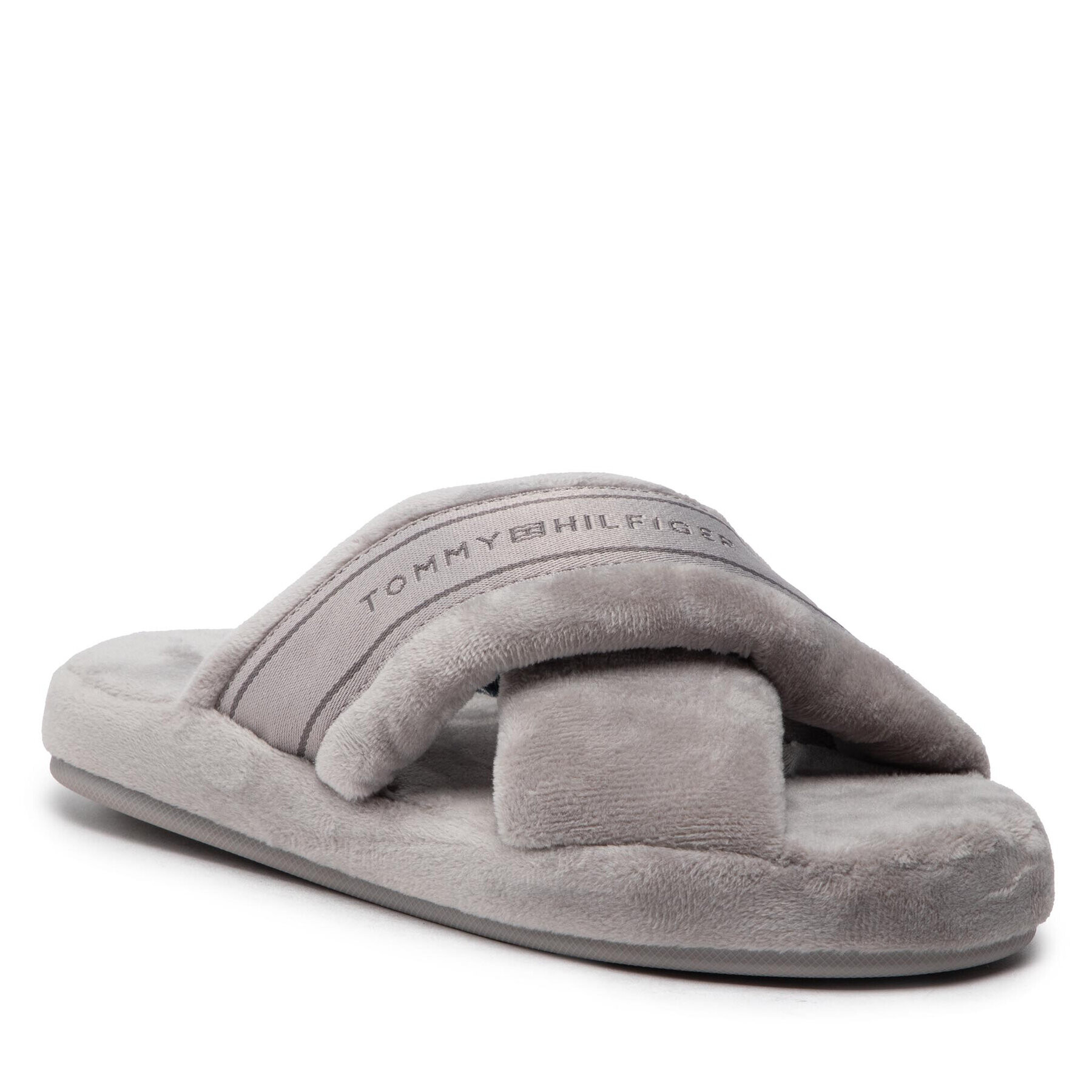 Tommy Hilfiger Пантофи Comfy Home Slippers With Straps FW0FW06587 Сив - Pepit.bg