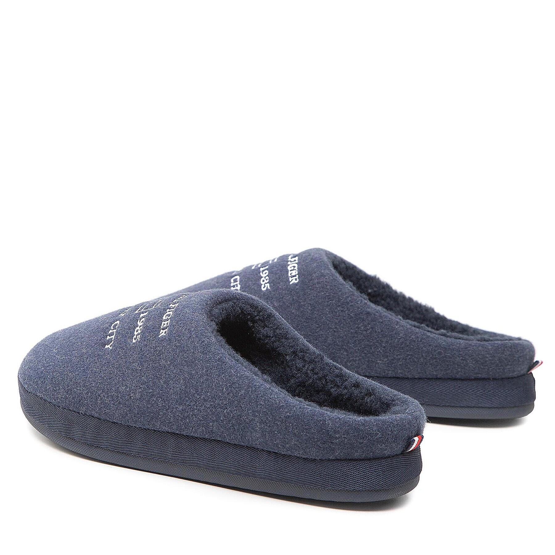 Tommy Hilfiger Пантофи Felt Homeslipper FM0FM04221 Тъмносин - Pepit.bg