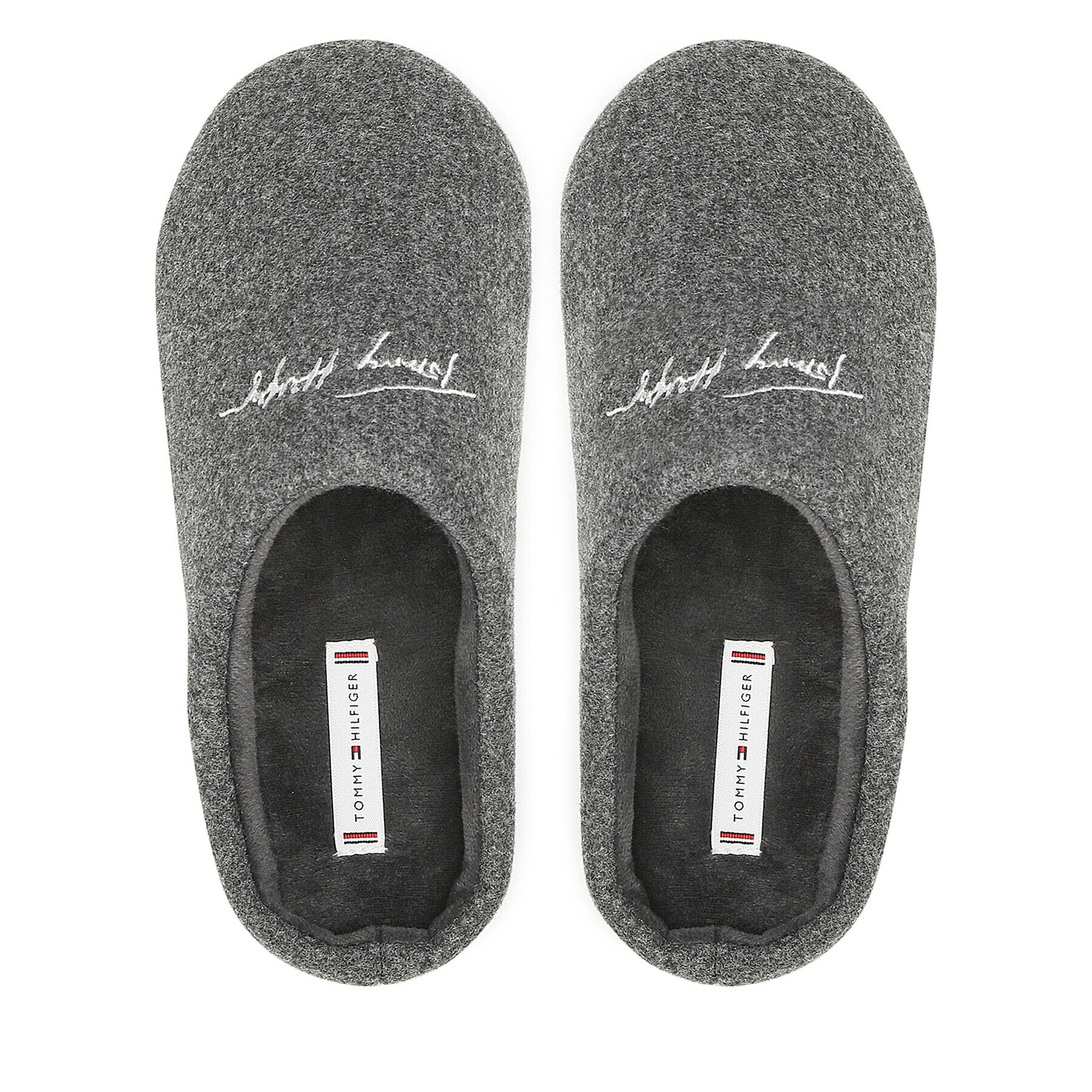 Tommy Hilfiger Пантофи Home Slipper Felt FW0FW06715 Сив - Pepit.bg