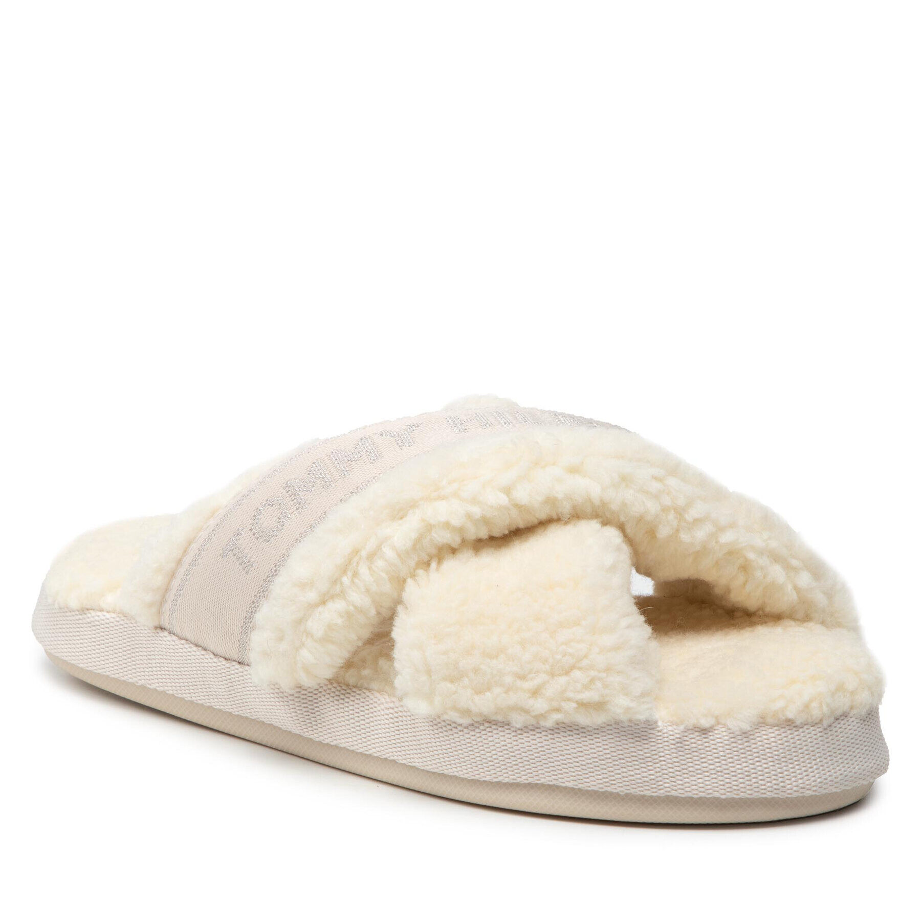 Tommy Hilfiger Пантофи Th Shiny Webbing Home Slipper FW0FW06139 Бежов - Pepit.bg