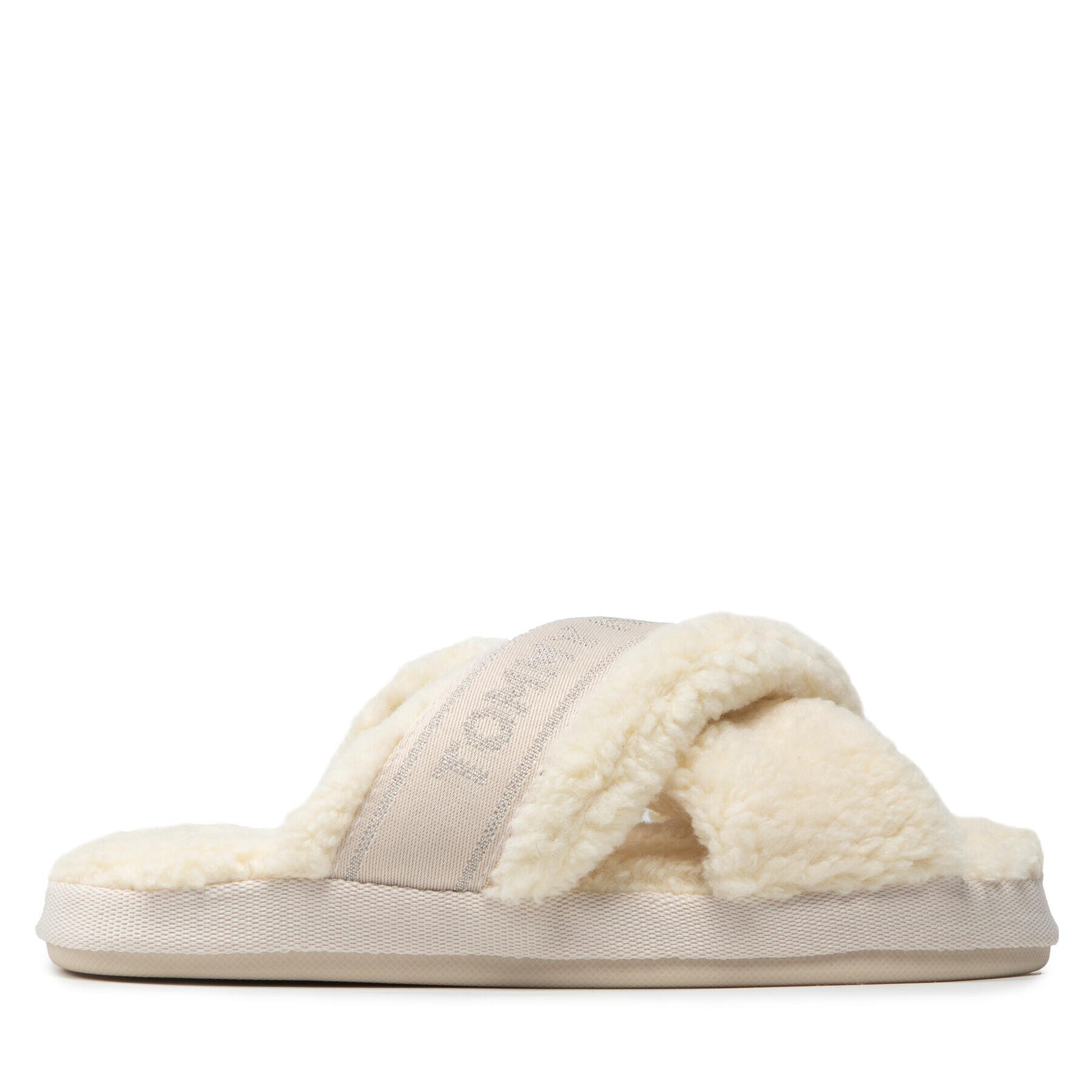 Tommy Hilfiger Пантофи Th Shiny Webbing Home Slipper FW0FW06139 Бежов - Pepit.bg