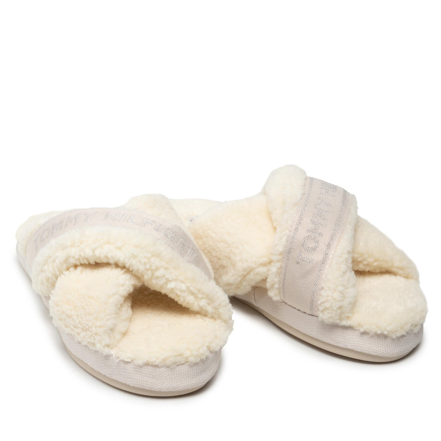 Tommy Hilfiger Пантофи Th Shiny Webbing Home Slipper FW0FW06139 Бежов - Pepit.bg