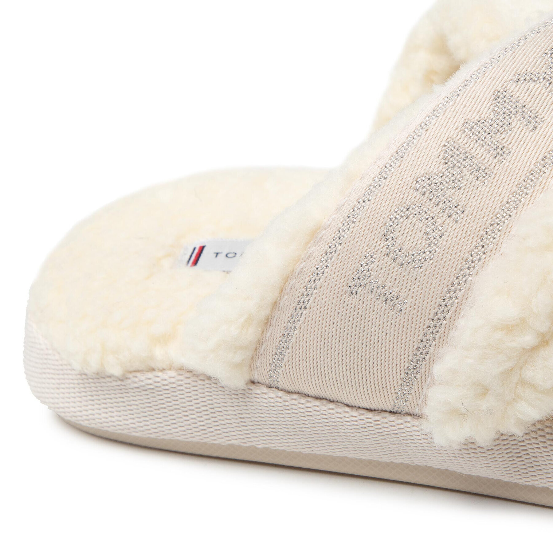 Tommy Hilfiger Пантофи Th Shiny Webbing Home Slipper FW0FW06139 Бежов - Pepit.bg