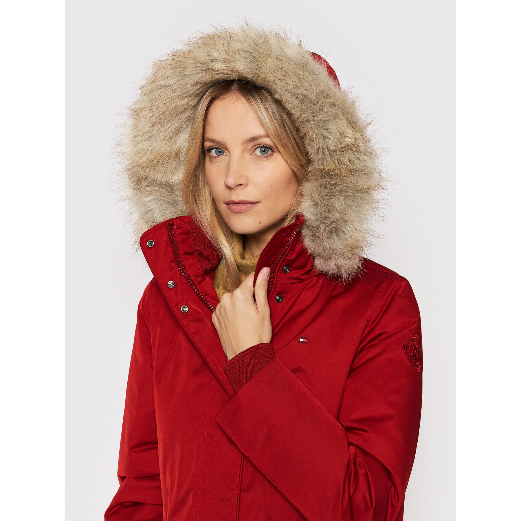 Tommy Hilfiger Парка Ess WW0WW33863 Червен Regular Fit - Pepit.bg