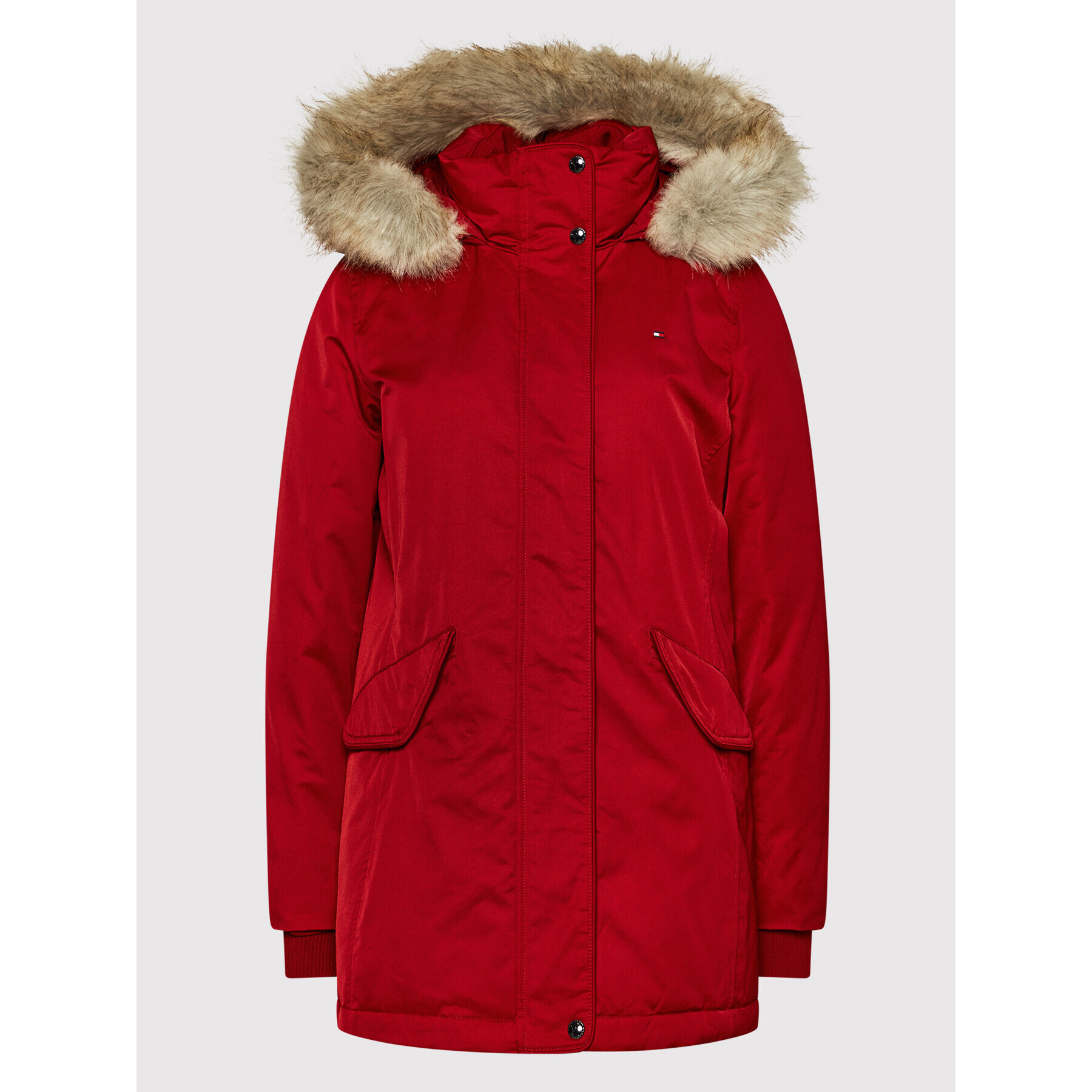 Tommy Hilfiger Парка Ess WW0WW33863 Червен Regular Fit - Pepit.bg