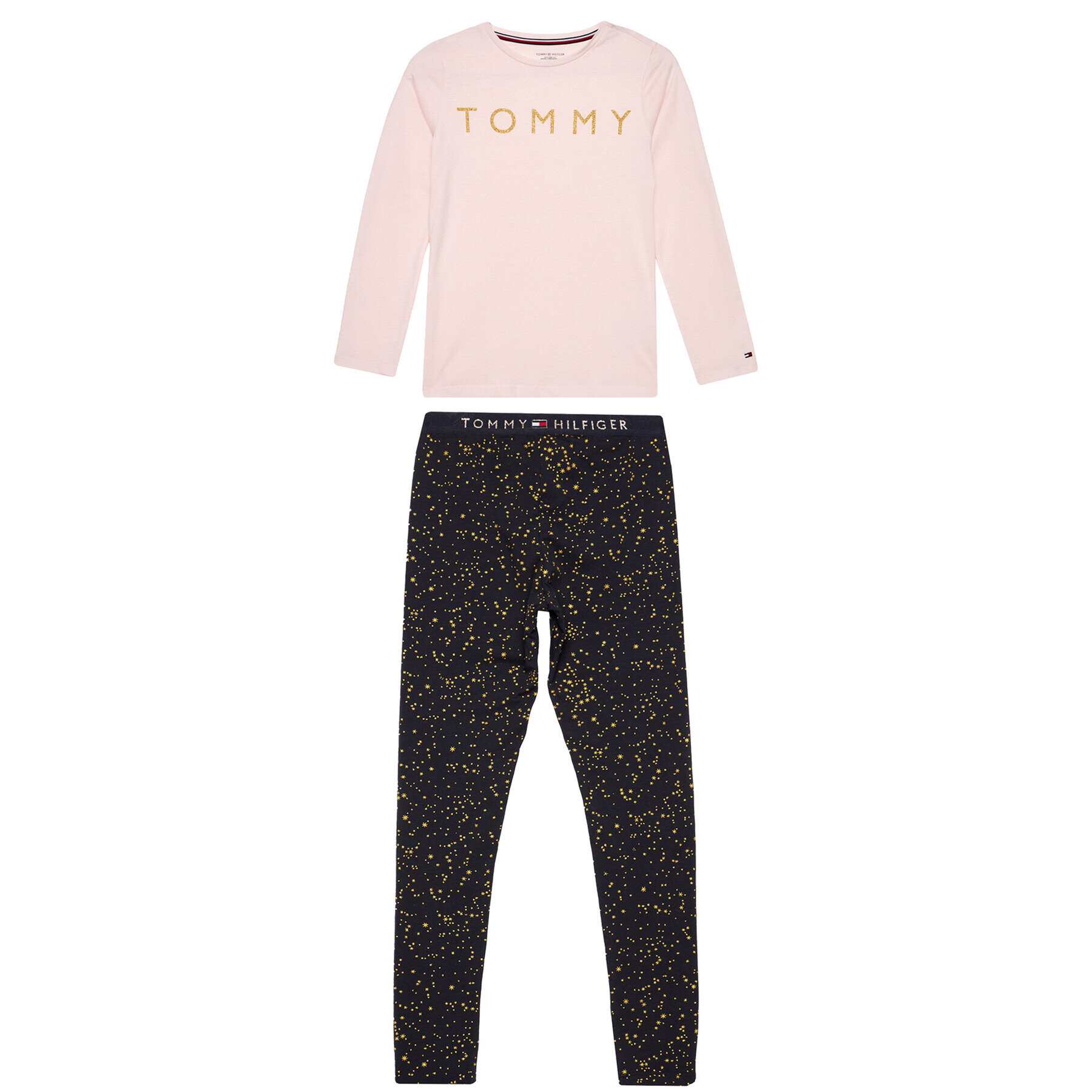 Tommy Hilfiger Пижама Ls Pant Set Glitter UG0UG00409 Цветен - Pepit.bg