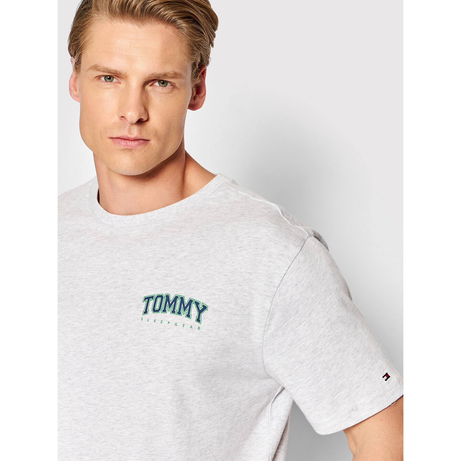 Tommy Hilfiger Пижама Short Set UM0UM02419 Сив Regular Fit - Pepit.bg