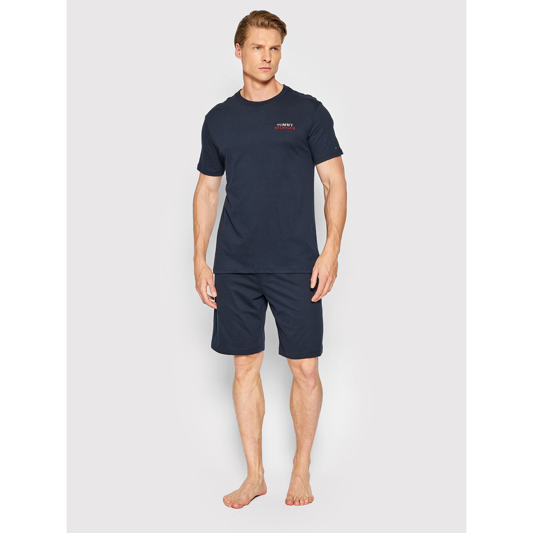 Tommy Hilfiger Пижама Short Set UM0UM02433 Тъмносин Regular Fit - Pepit.bg