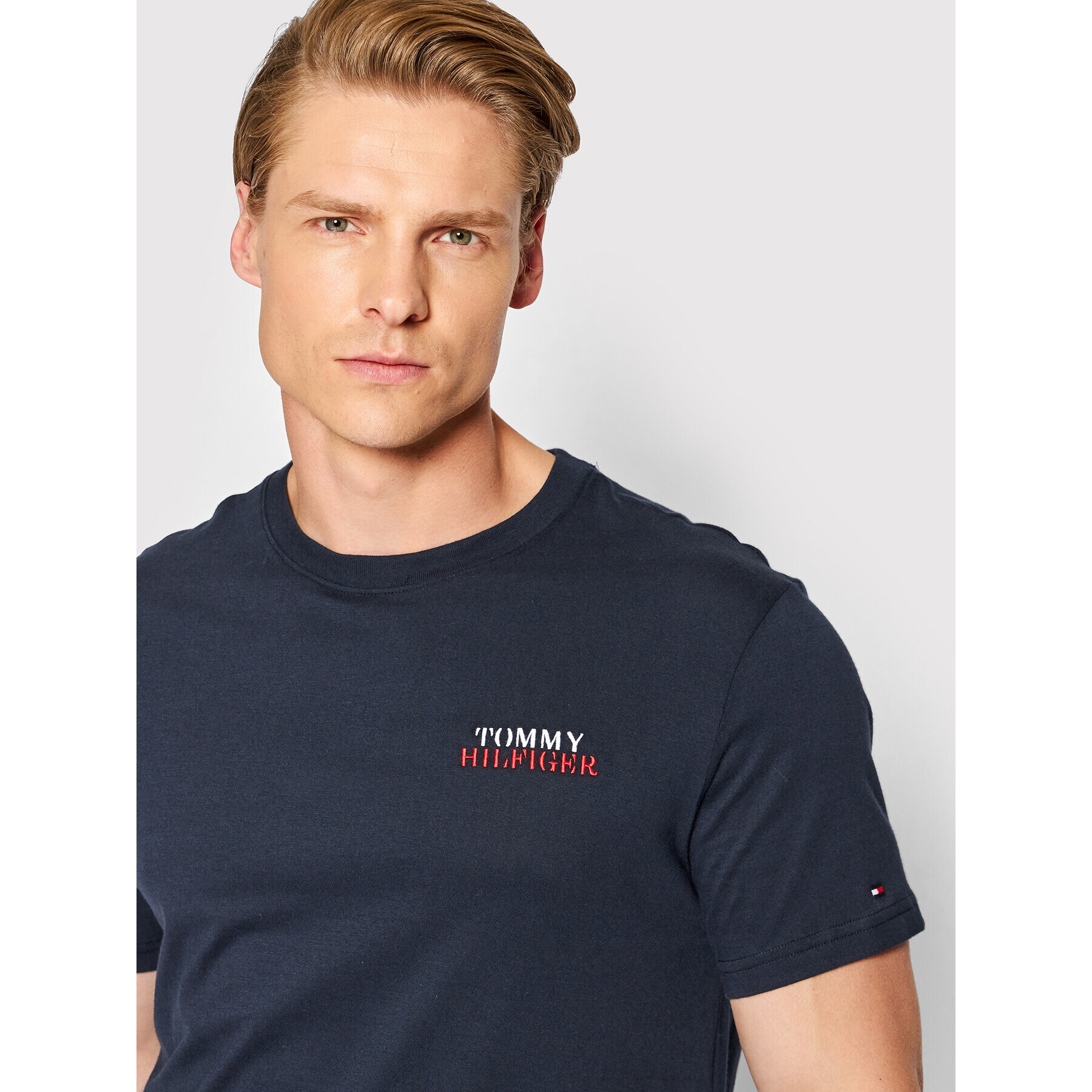 Tommy Hilfiger Пижама Short Set UM0UM02433 Тъмносин Regular Fit - Pepit.bg